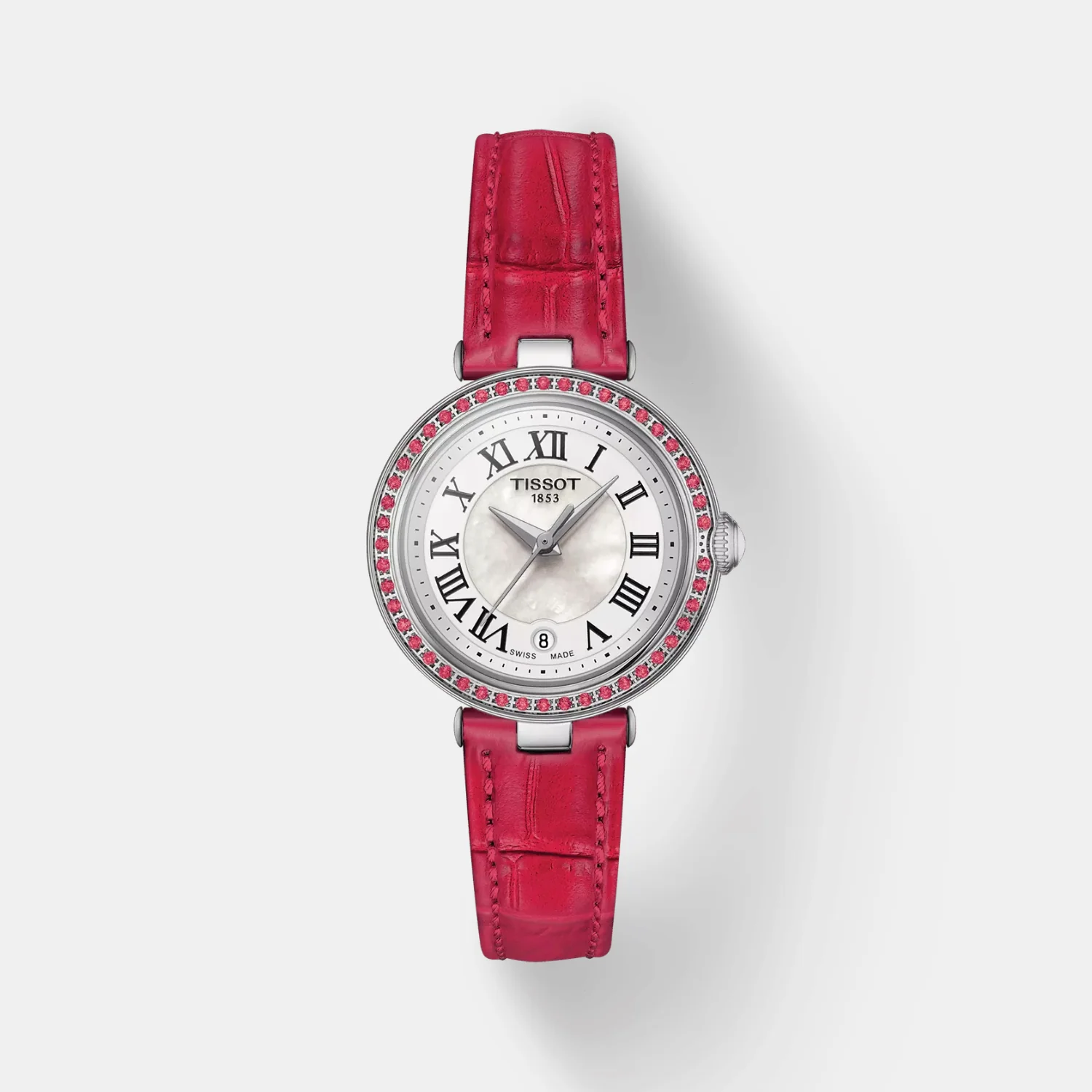 Bellissima Women Quartz White Mother Of Pearl Analog Leather Watch T1260106611300 - Image 2