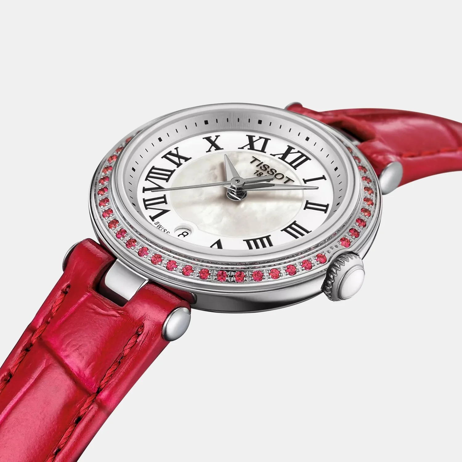 Bellissima Women Quartz White Mother Of Pearl Analog Leather Watch T1260106611300 - Image 3
