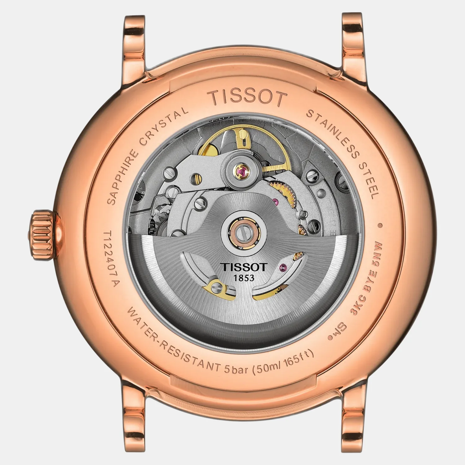 Carson Men Automatic Silver Dial Analog Leather Watch T1224073603100 - Image 3