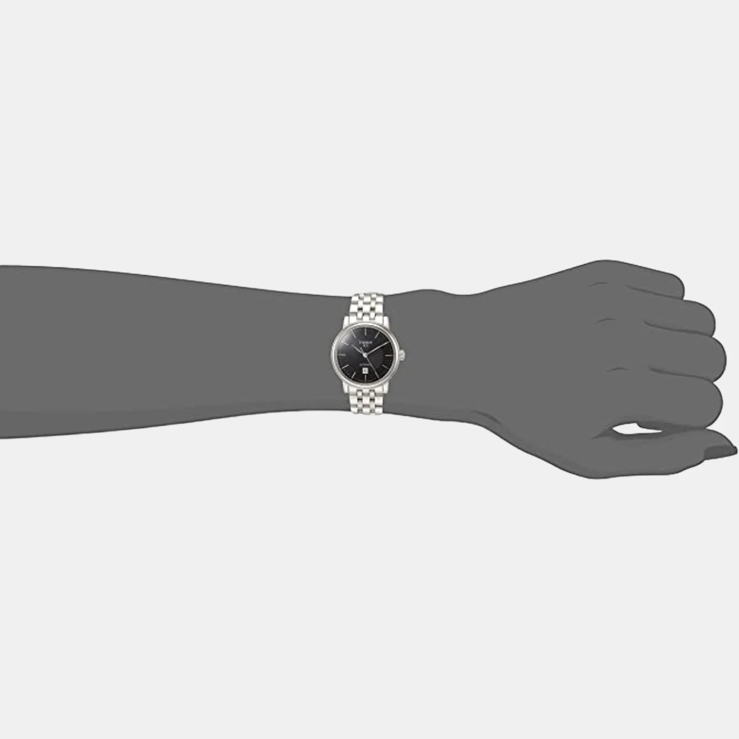 Carson Women Automatic Black Dial Analog Stainless Steel Watch T1222071105100 - Image 4