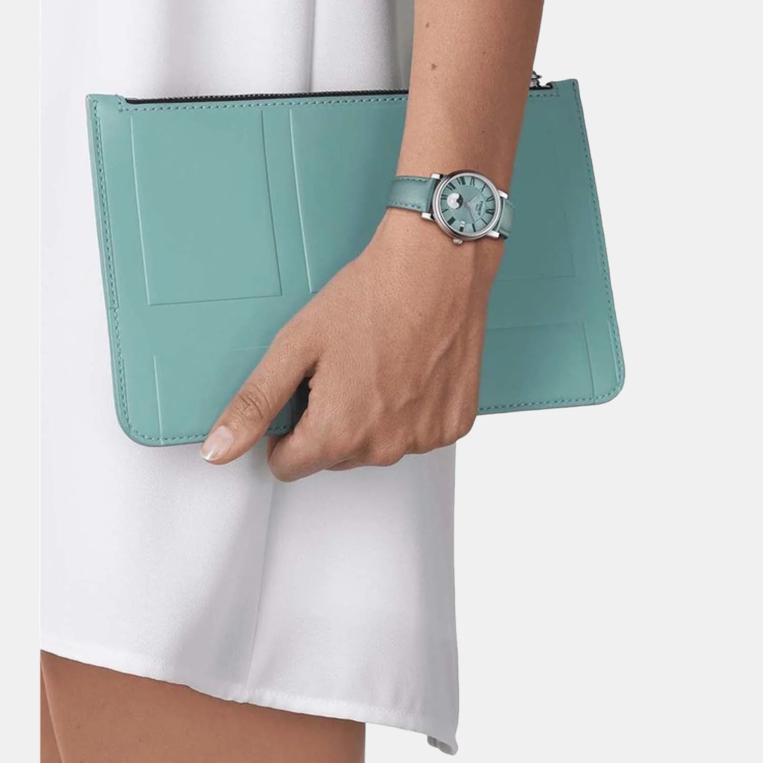 Carson Women Quartz Light Blue Analog Leather Watch T1222231635300 - Image 5