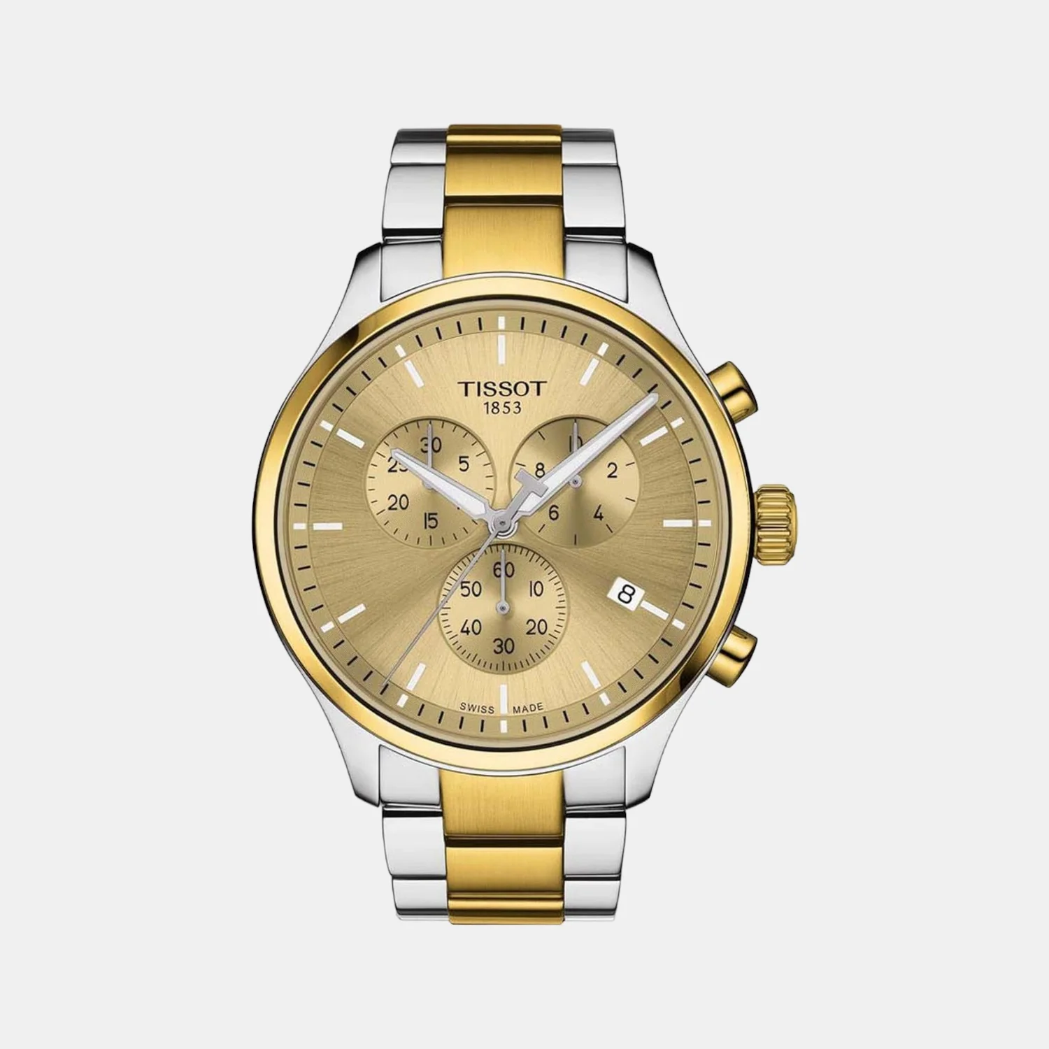 Chrono Xl Classic Men Quartz Champagne Dial Chronograph Stainless Steel Watch T1166172202100