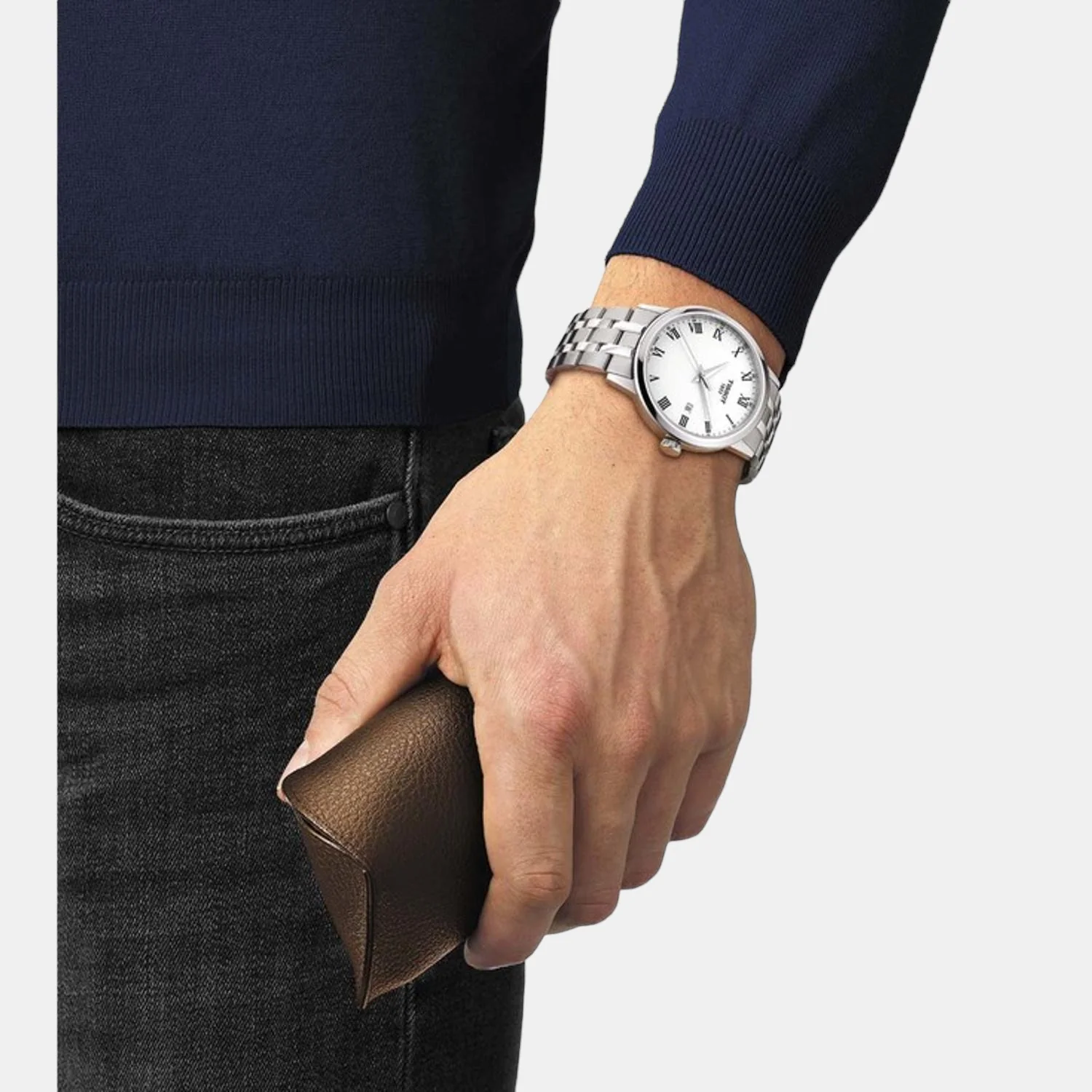Classic Dream Men Quartz White Dial Analog Stainless Steel Watch T1294101101300 - Image 5
