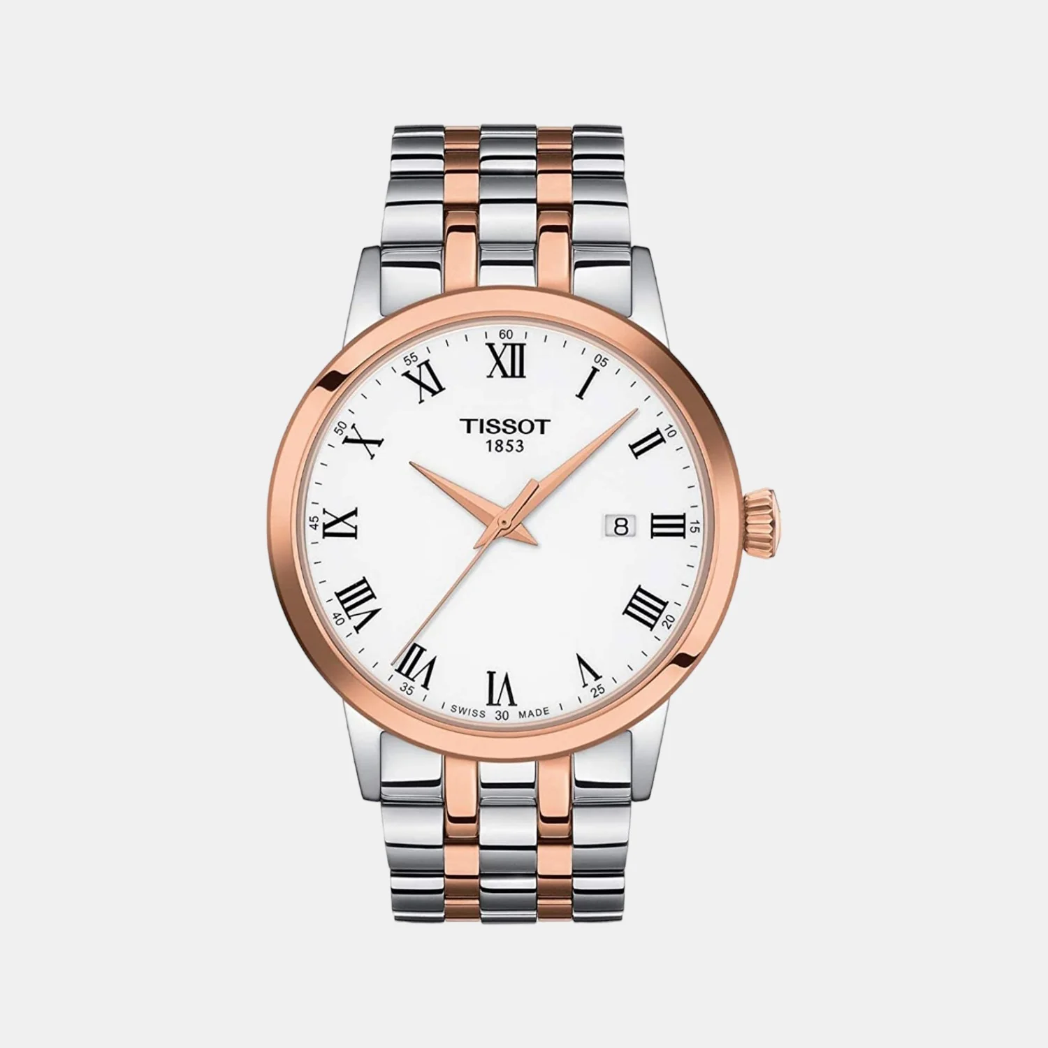 Classic Dream Men Quartz White Dial Analog Stainless Steel Watch T1294102201300