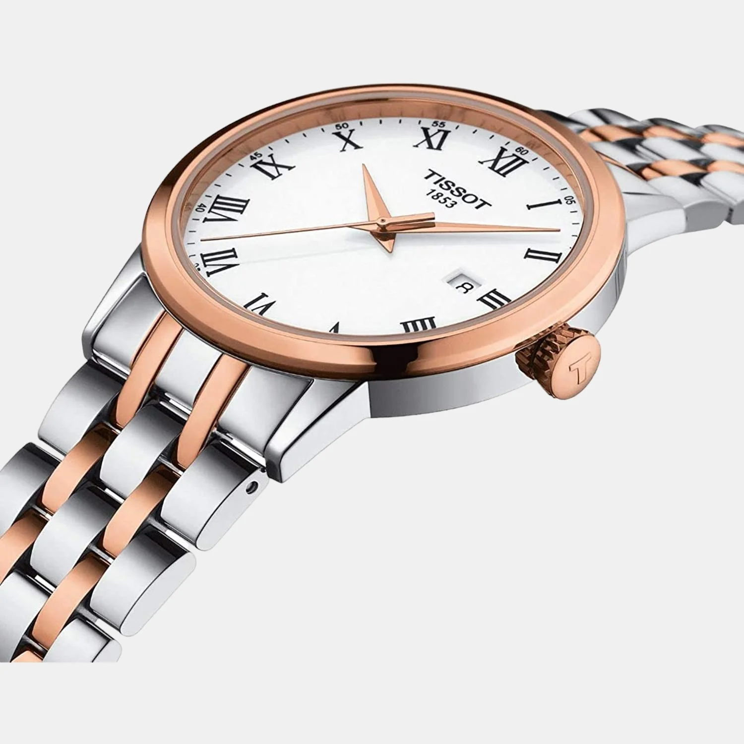 Classic Dream Men Quartz White Dial Analog Stainless Steel Watch T1294102201300 - Image 2
