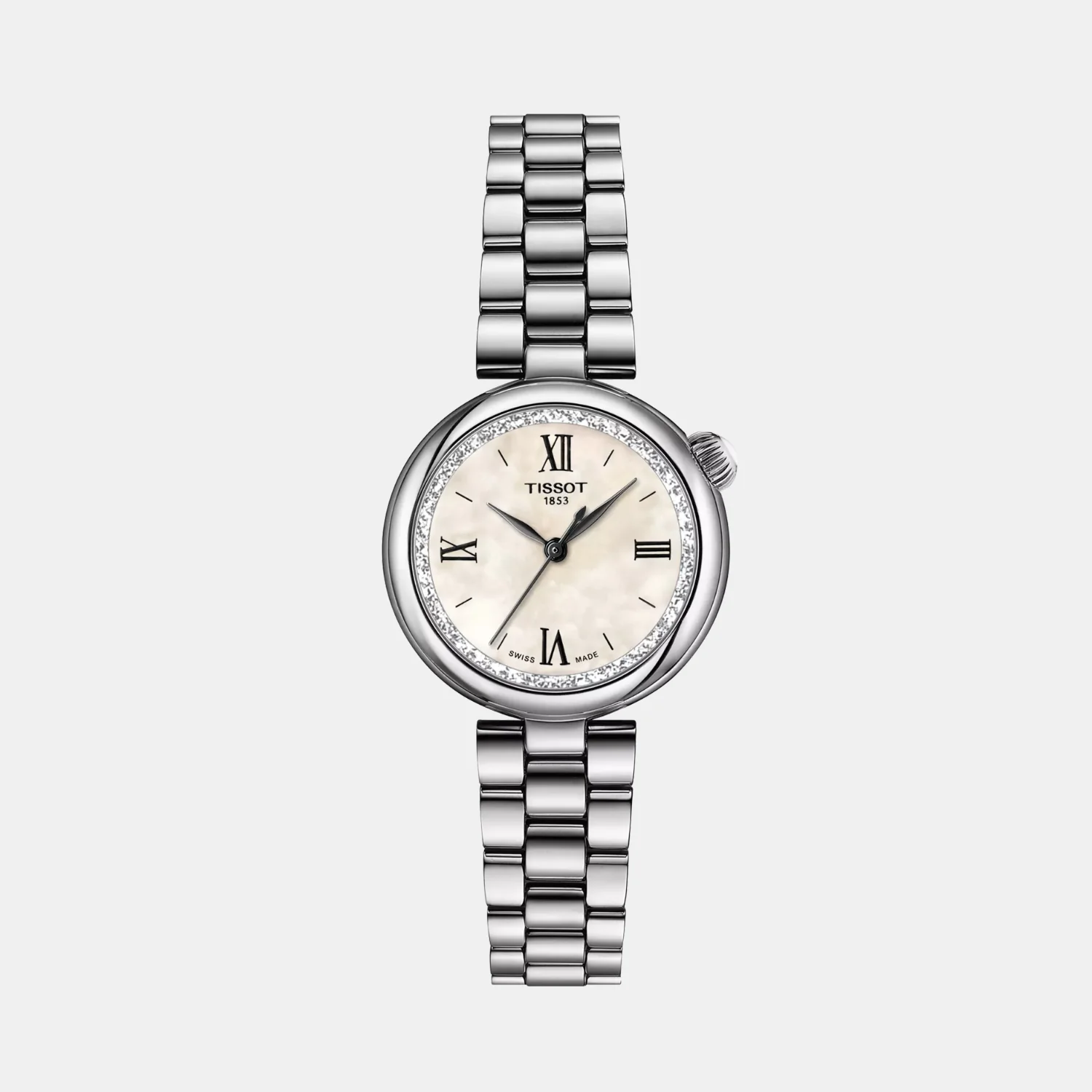 Desir Women Quartz White Mother Of Pearl Dial Analog Stainless Steel Watch T1520101111800