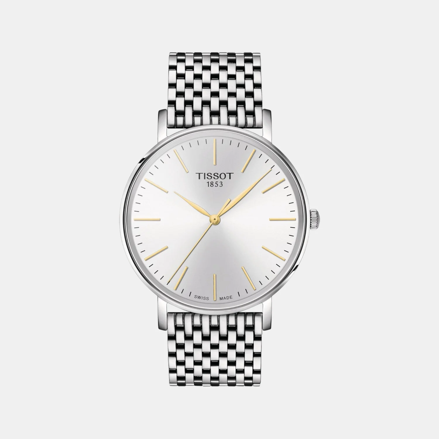 Everytime Men Quartz White Dial Analog Stainless steel Watch T1434101101101