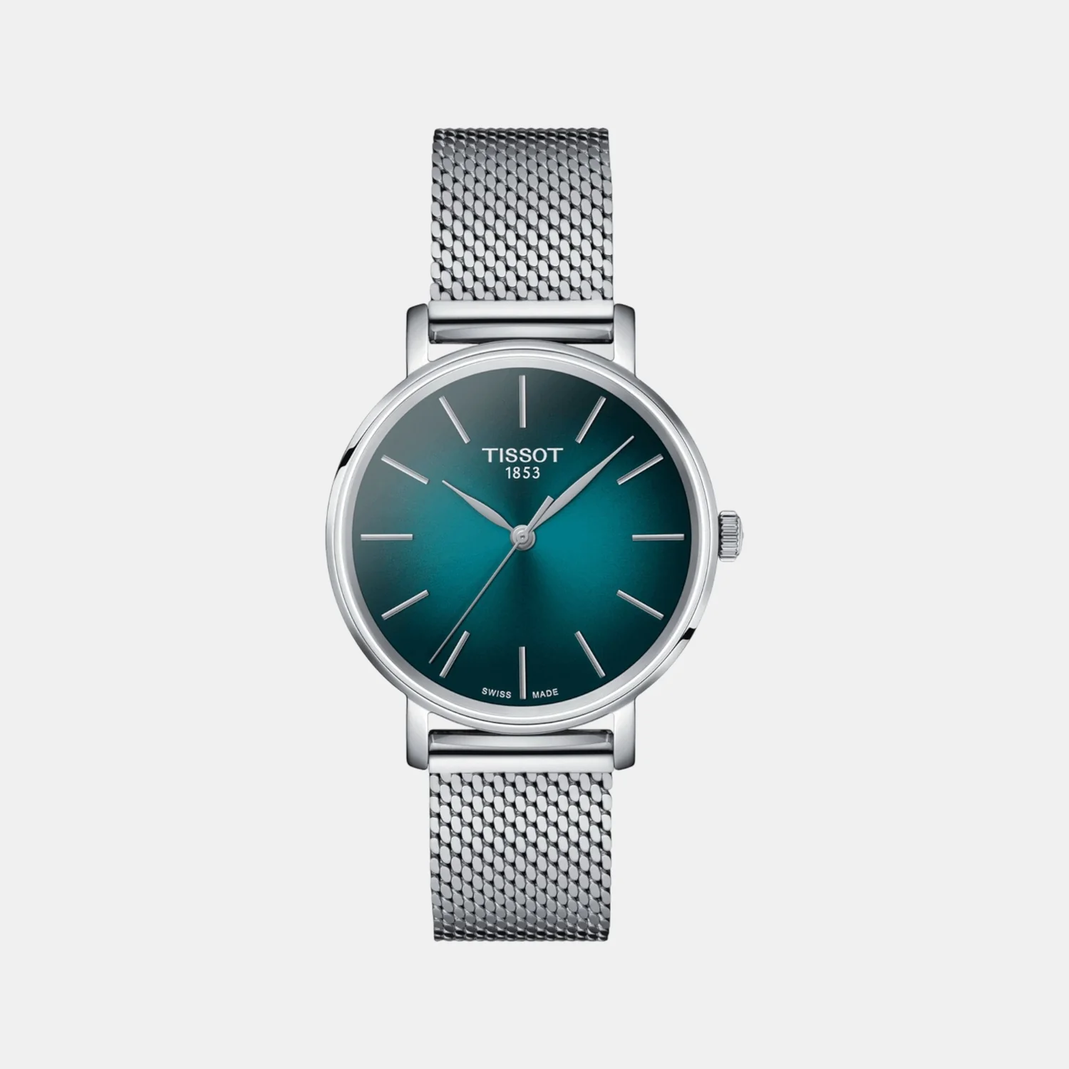 Everytime Unisex Quartz Green Dial Analog Stainless Steel Watch T1432101109100