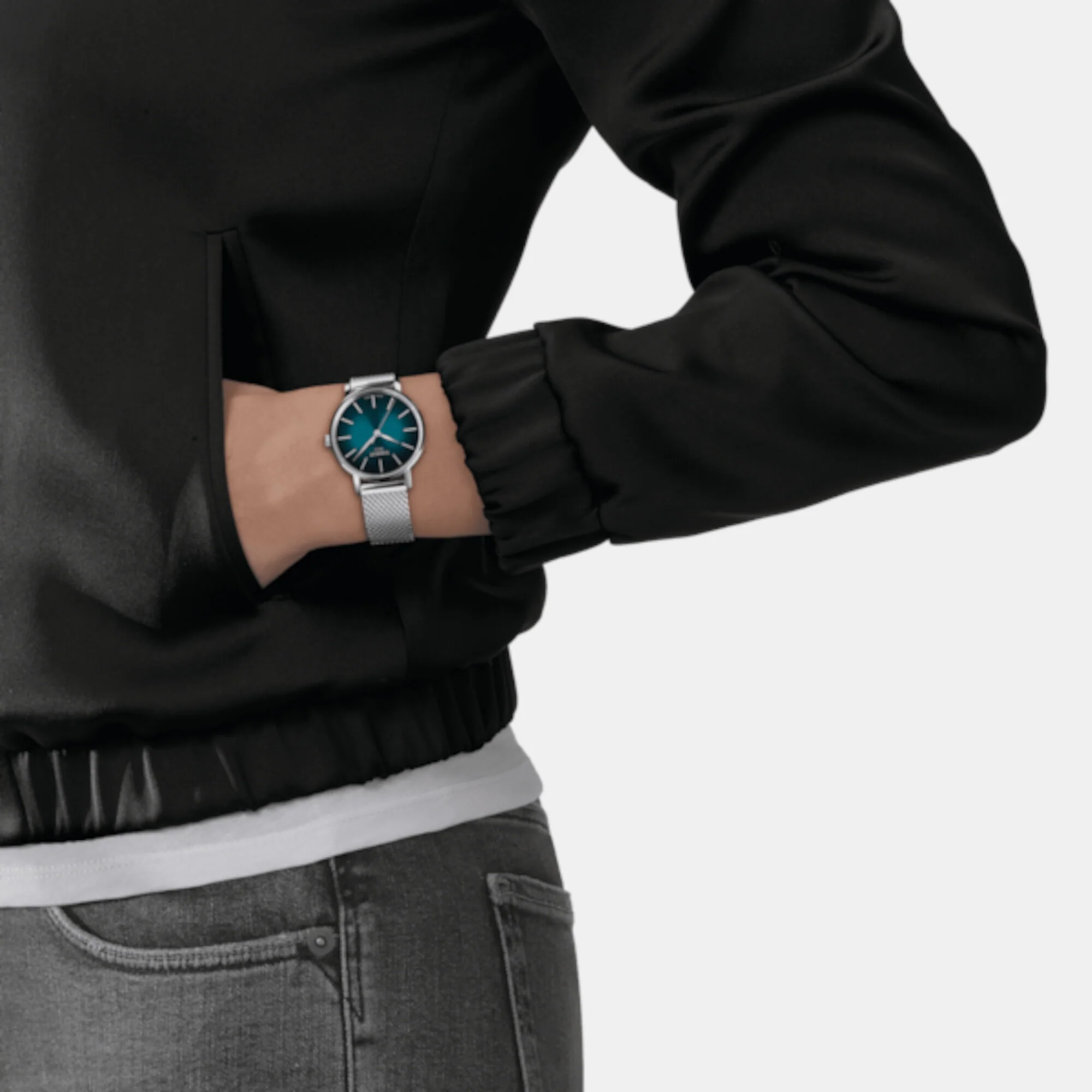 Everytime Unisex Quartz Green Dial Analog Stainless Steel Watch T1432101109100 - Image 5