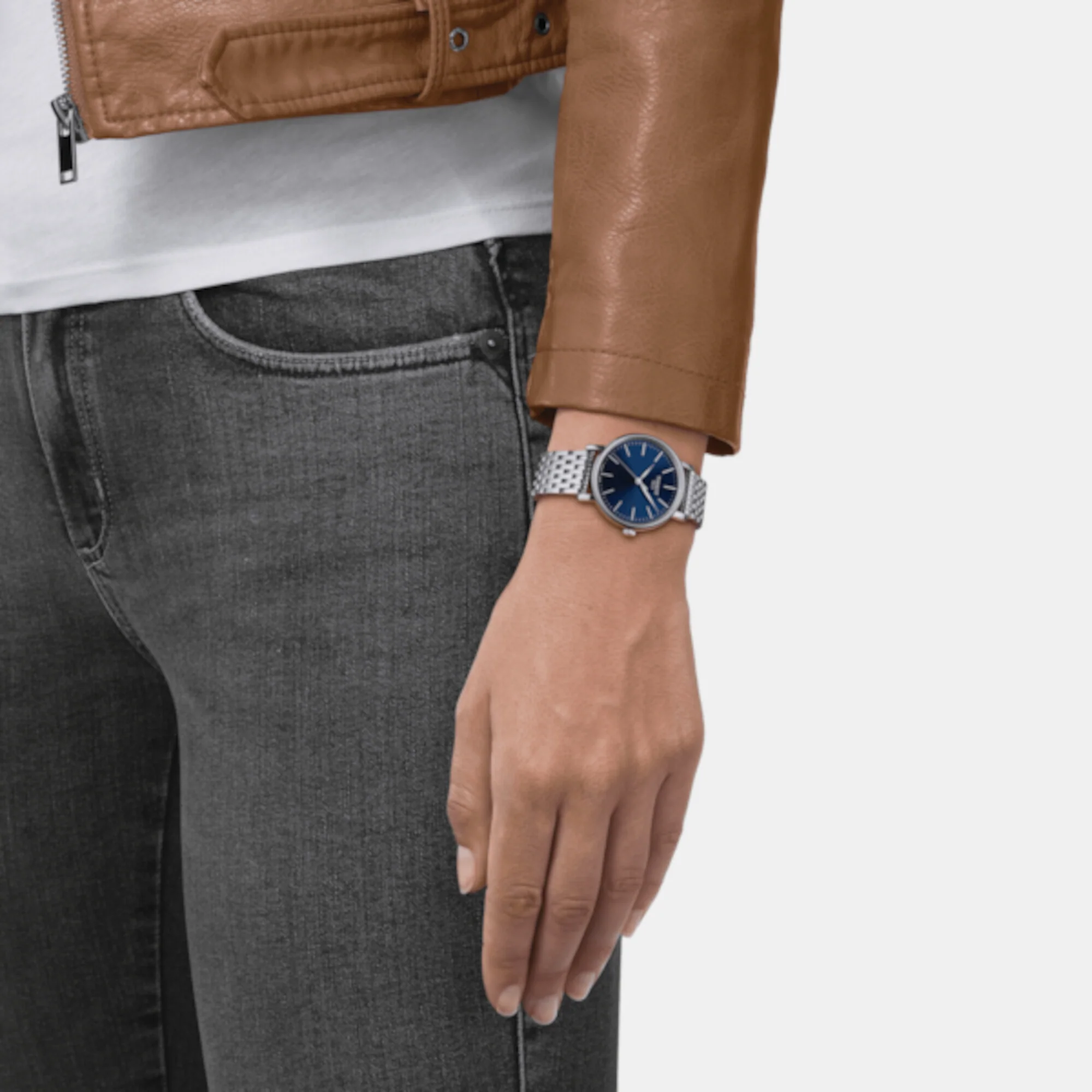 Everytime Unisex Quartz Blue Dial Analog Stainless steel Watch T1432101104100 - Image 4