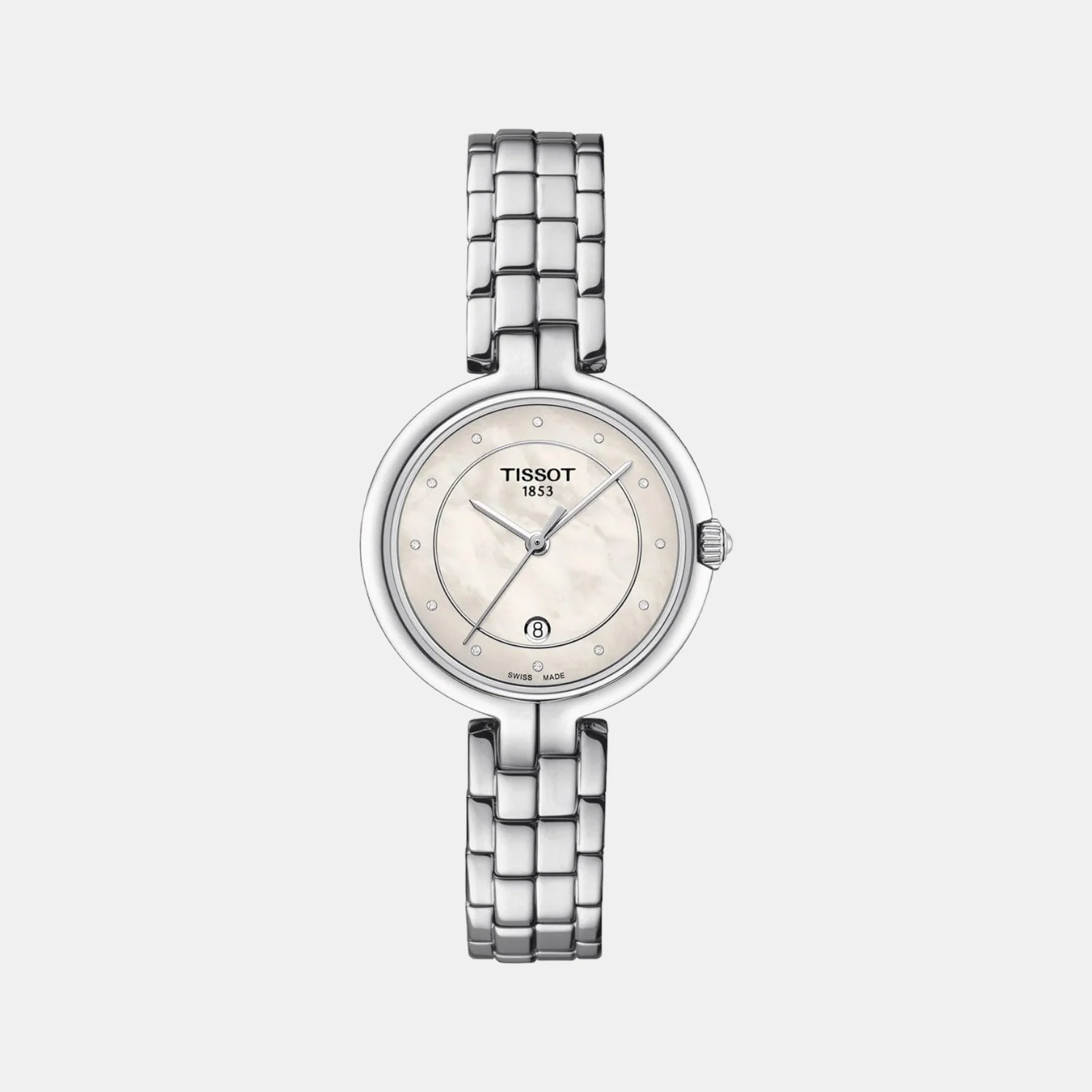 Flamingo Women Quartz White Mother Of Pearl Analog Stainless Steel Watch T0942101111601