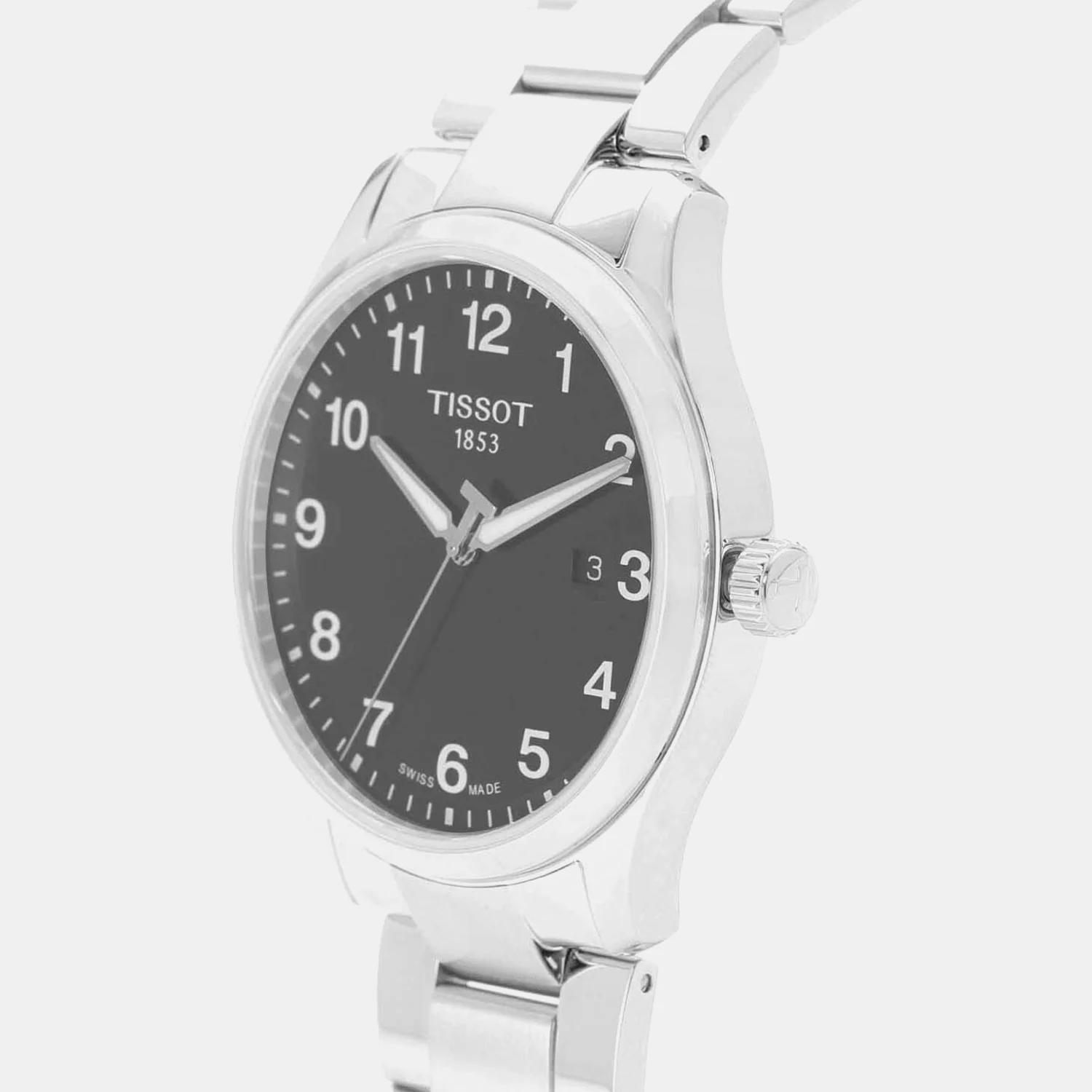 Tissot Gentleman Men Quartz Black Dial Analog Stainless Steel Watch T1164101105700 - Image 2