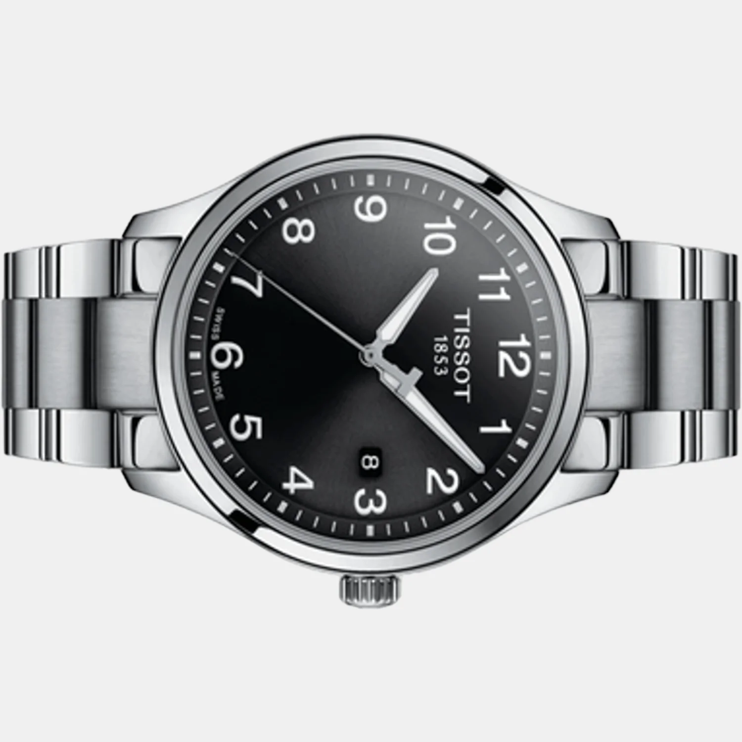 Tissot Gentleman Men Quartz Black Dial Analog Stainless Steel Watch T1164101105700 - Image 3