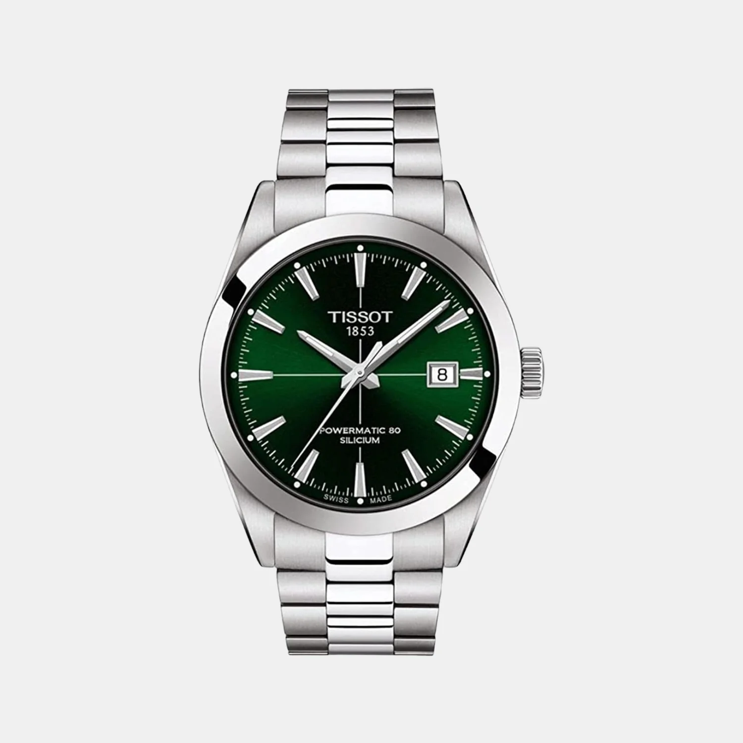 Gentleman Men Automatic Green Dial Analog Stainless Steel Watch T1274071109101