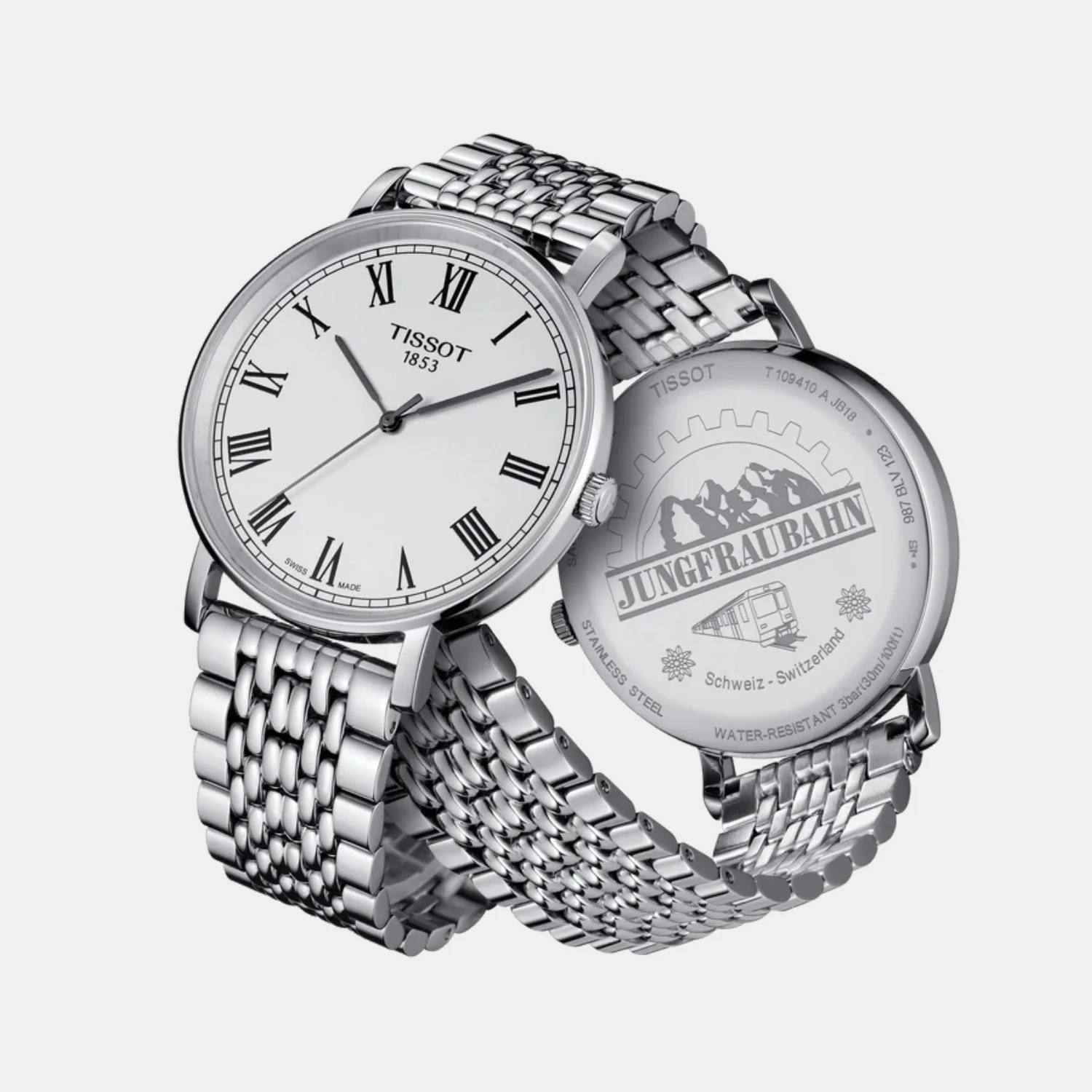 Jungfraubahn Men Quartz Silver Dial Stainless Steel Watch T1094101103310 - Image 4
