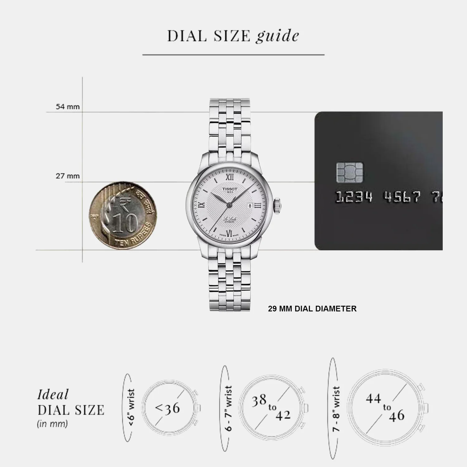 Le Locle Women Automatic Silver Dial Analog Stainless Steel Watch T0062071103800 - Image 4