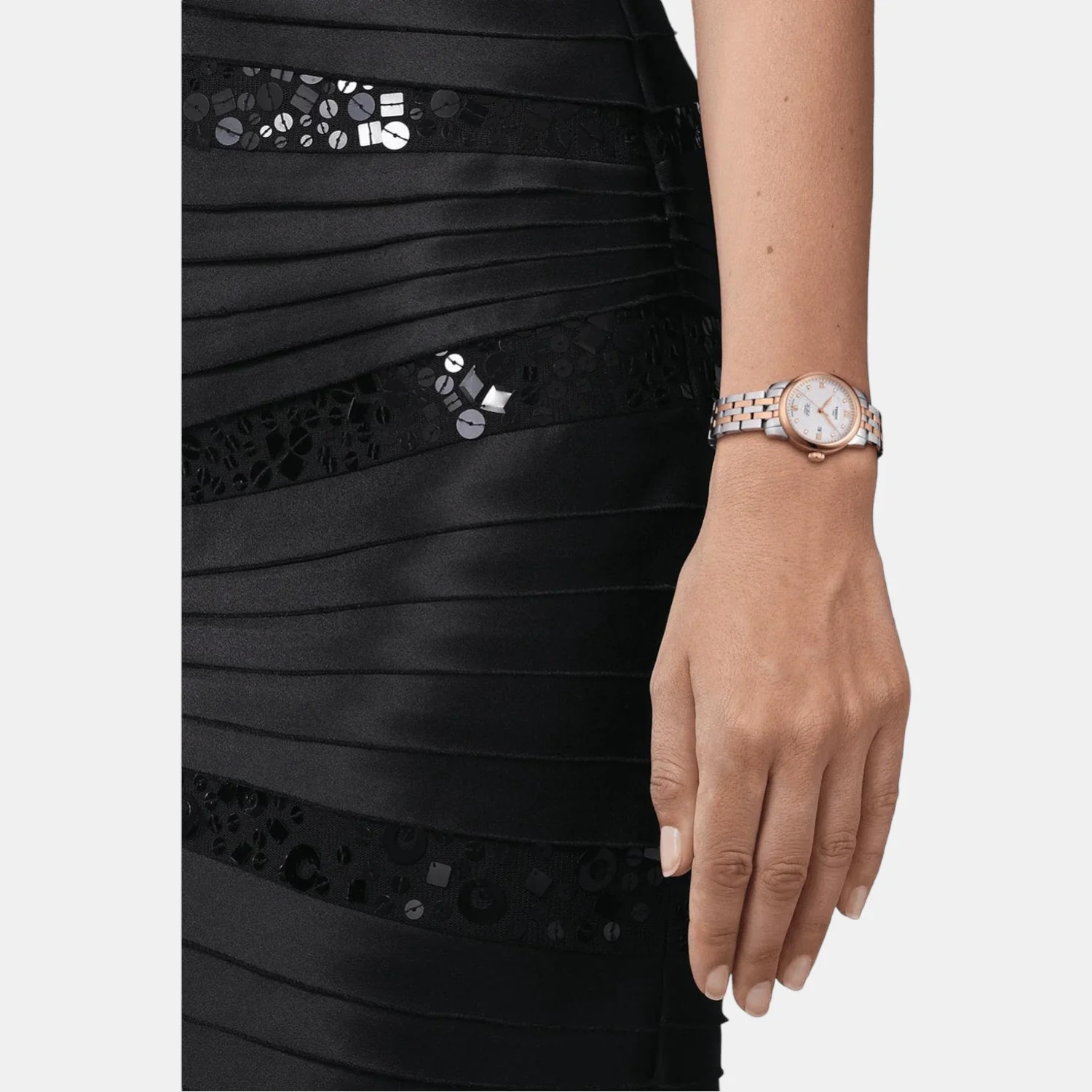 Le Locle Women Automatic Silver Dial Analog Stainless Steel Watch T0062072203600 - Image 4