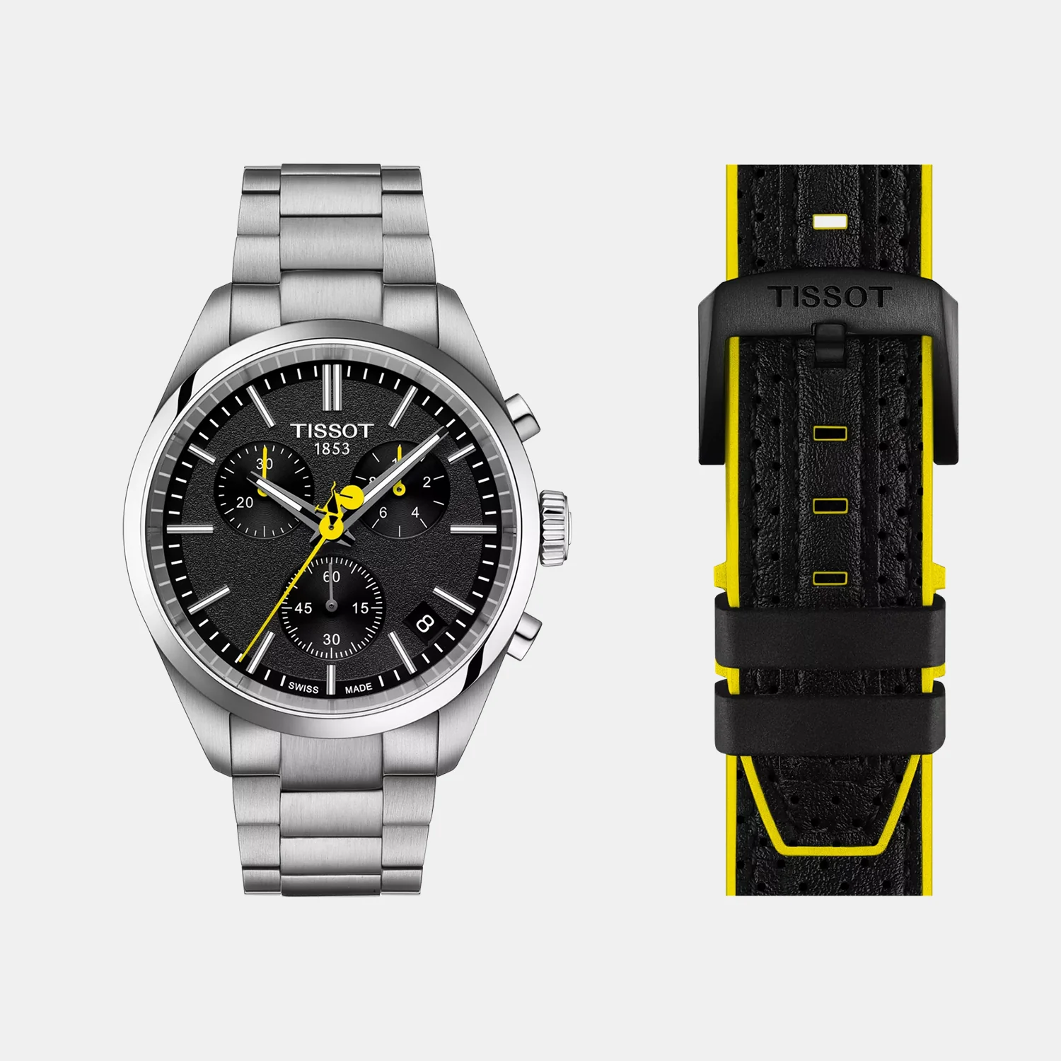 PR 100 Tour de France Special Collections Men Quartz Black Dial Chronograph Stainless Steel Watch T1504171105100 - Image 6