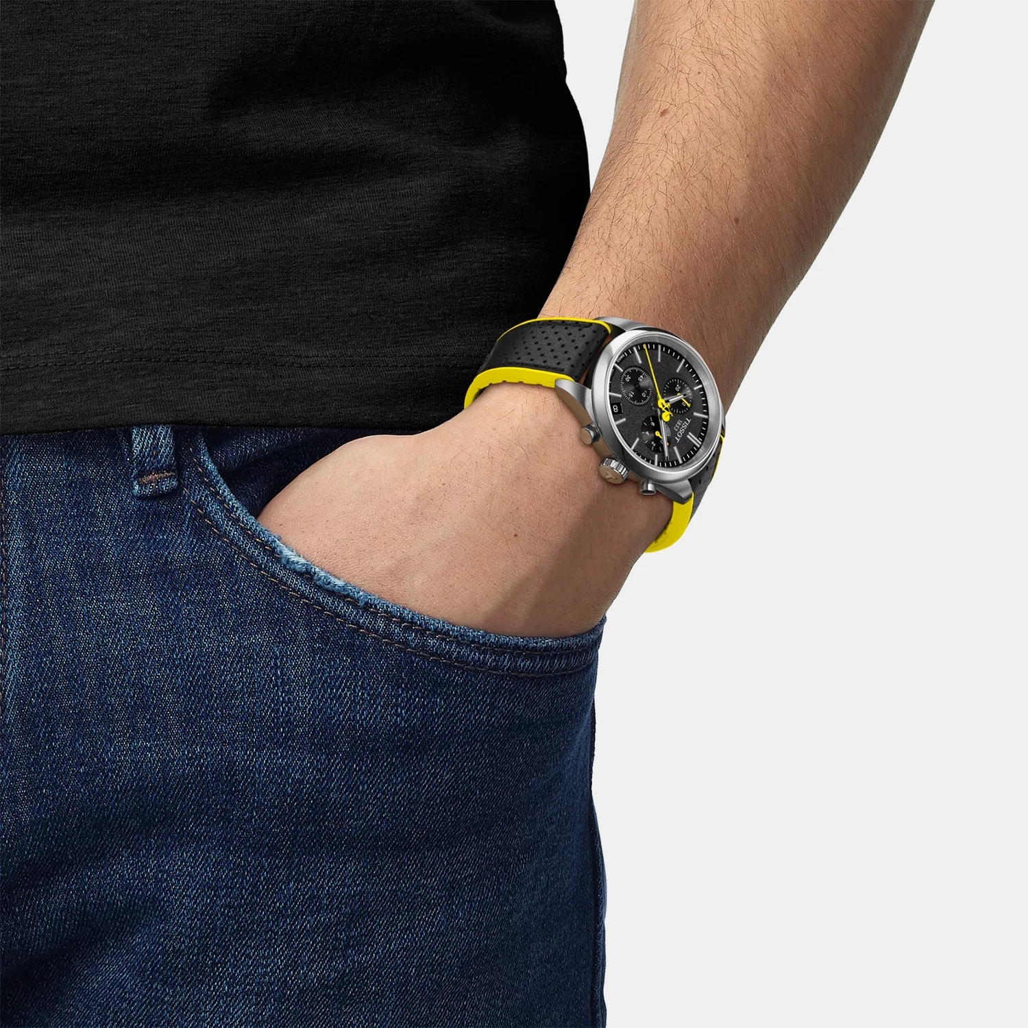PR 100 Tour de France Special Collections Men Quartz Black Dial Chronograph Stainless Steel Watch T1504171105100 - Image 7