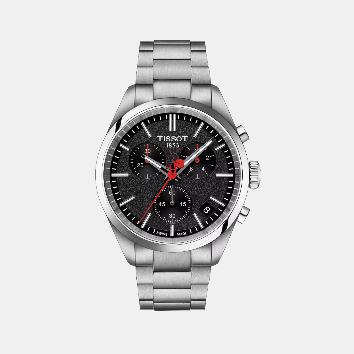 PR 100 Vuelta Men Quartz Black Dial Chronograph Stainless Steel Watch T1504171105101