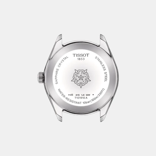 PR 100 Women Quartz White Mother Of Pearl Dial Analog Stainless Steel Watch T1019101111600 - Image 3