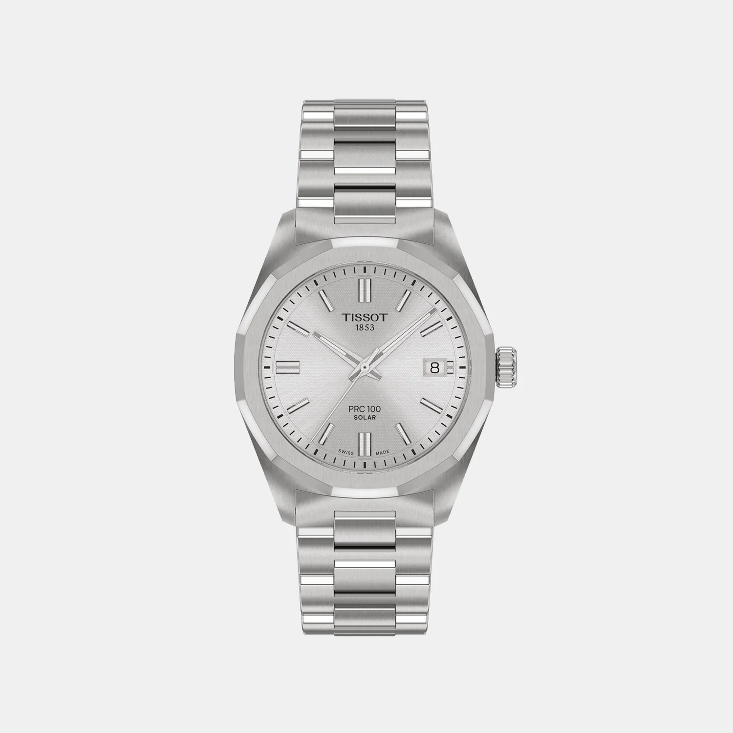 PRC 100 Solar Women Silver Dial Analog Steel Watch T1518221103100