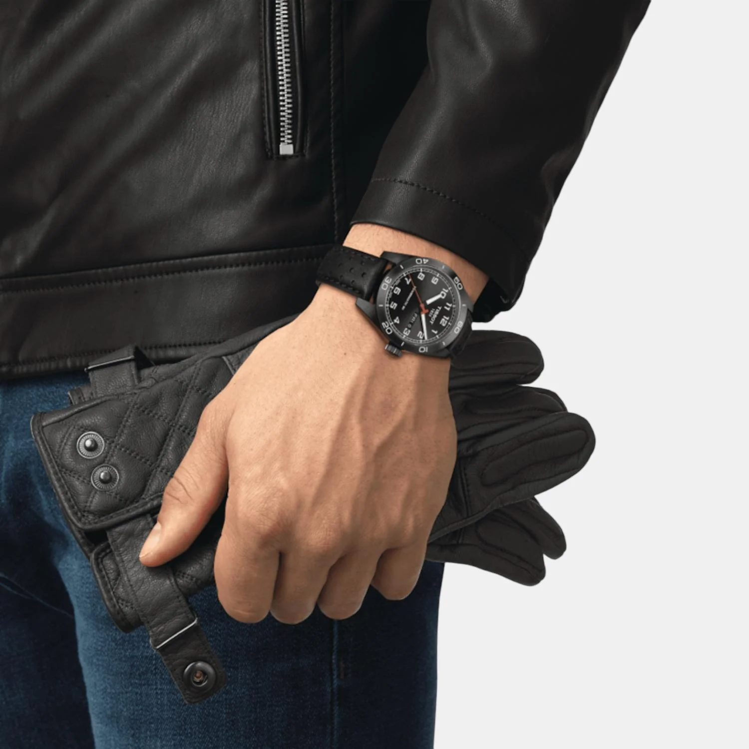 PRS 516 Men Automatic Black Dial Analog Leather Watch T1314303605200 - Image 4