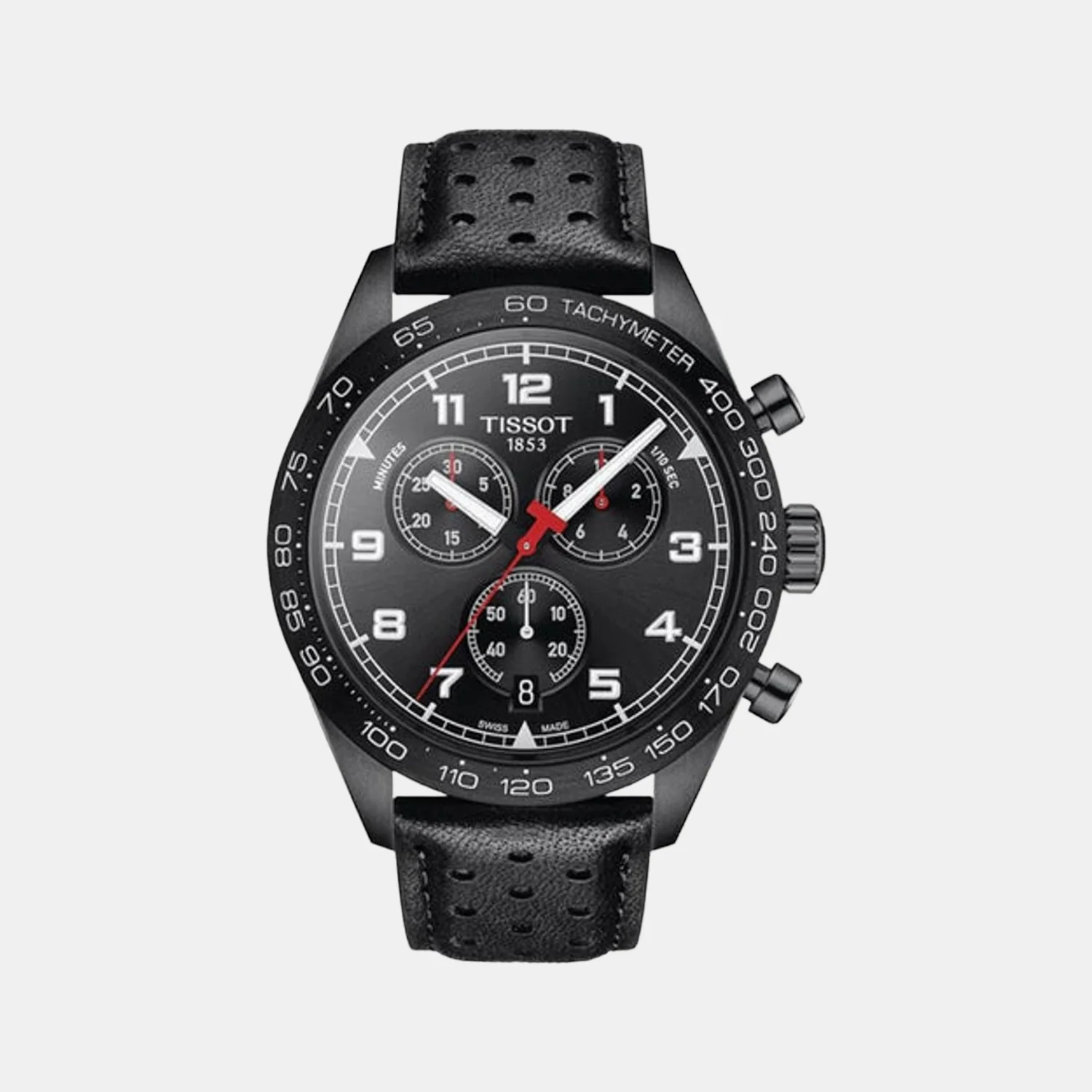 PRS 516 Men Quartz Black Dial Chronograph Leather Watch T1316173605200