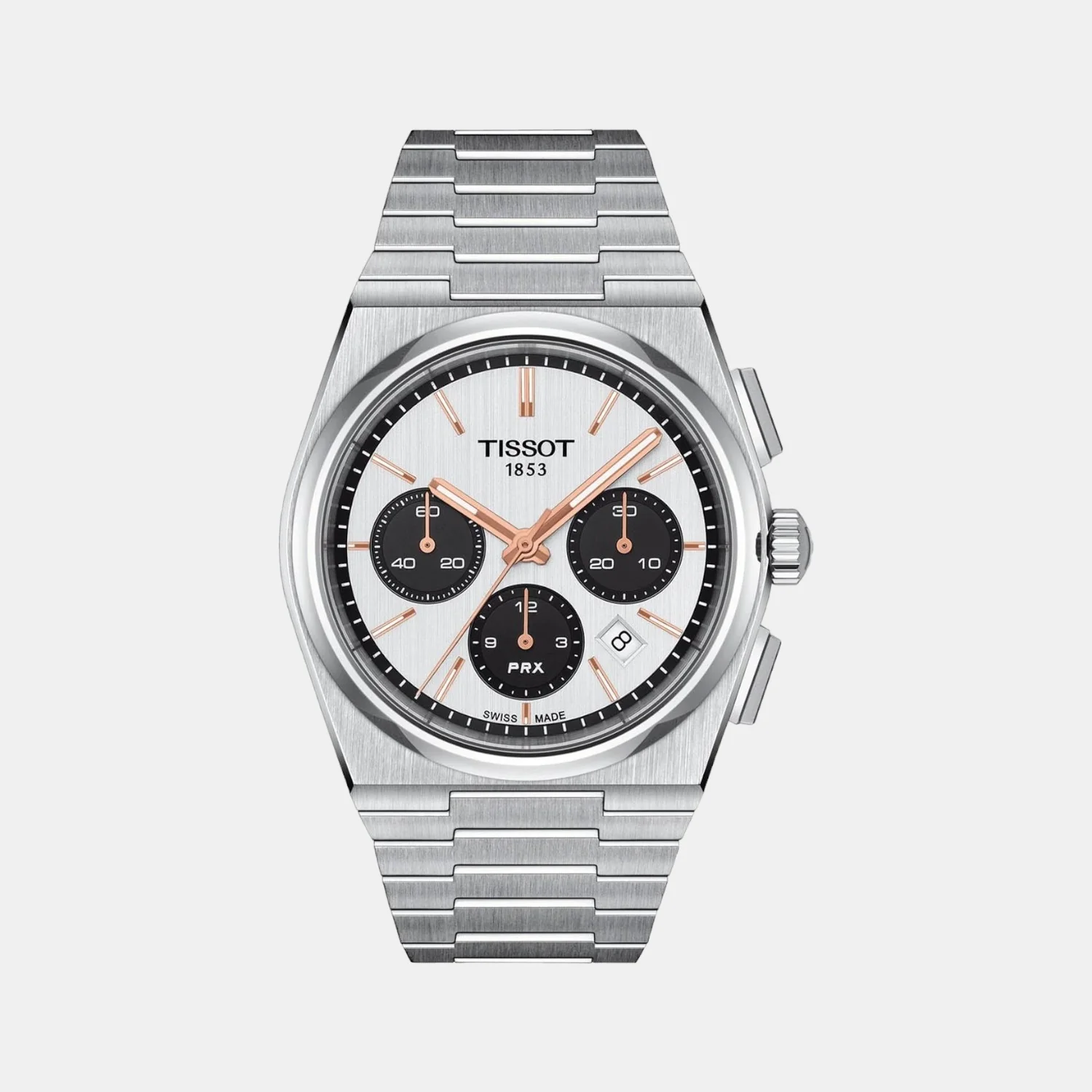 PRX Men Automatic White Dial Chronograph Stainless Steel Watch T1374271101100