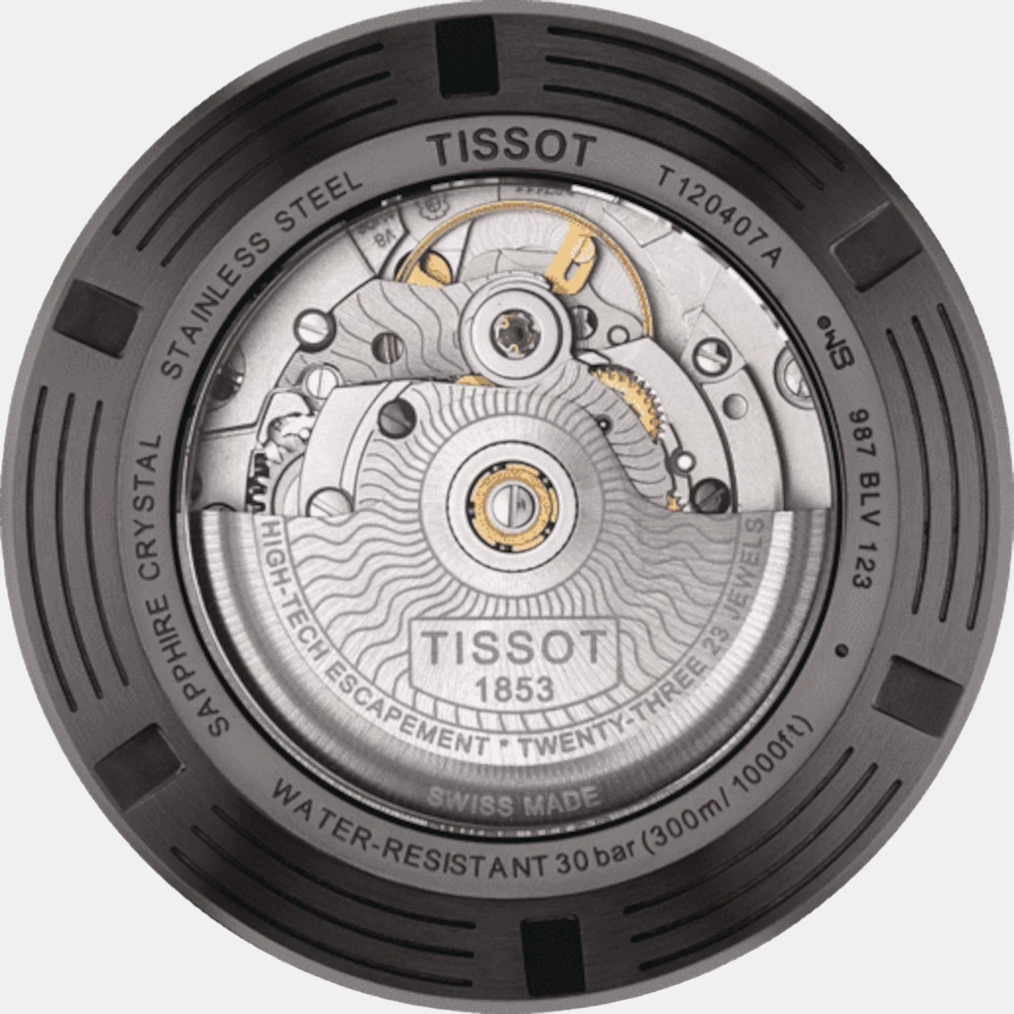 Seastar 1000 Men Automatic Black Dial Analog Silicone Watch T1204073705100 - Image 4