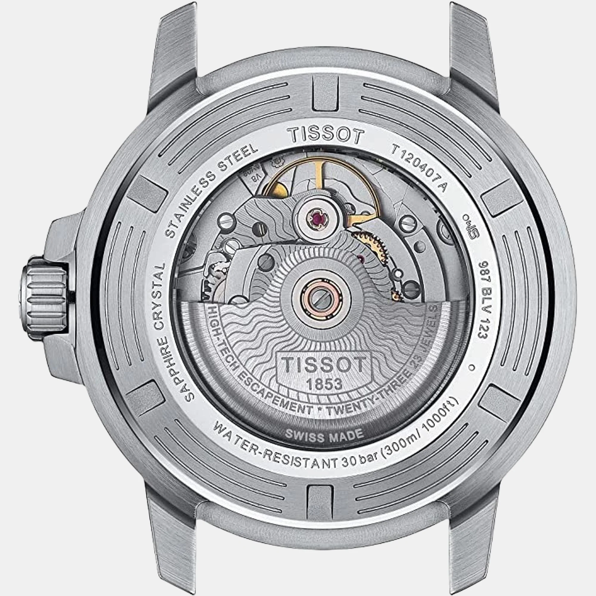 Seastar 1000 Men Automatic Grey Dial Analog Stainless Steel Watch T1204071108101 - Image 3