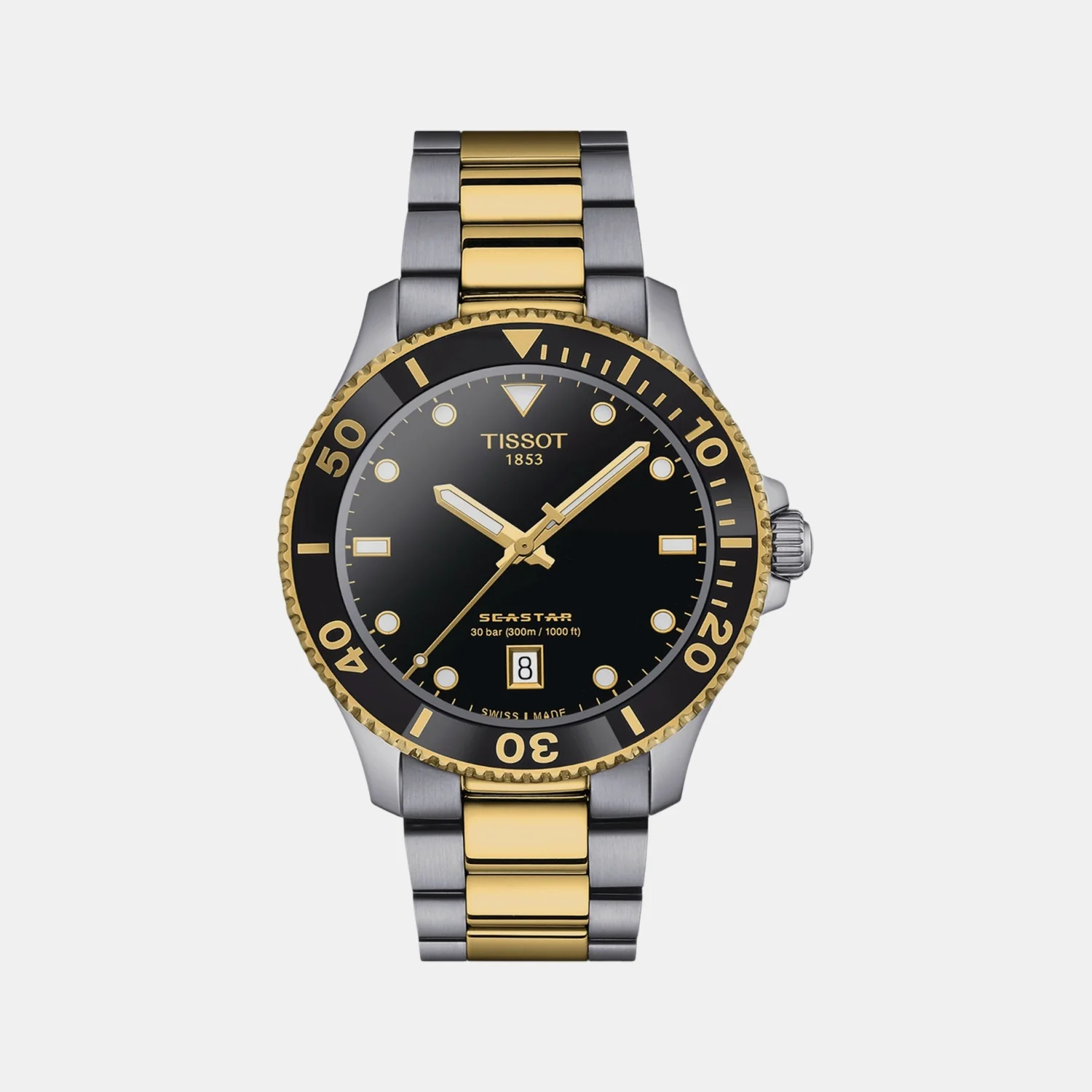 Seastar 1000 Men Quartz Black Analog Stainless Steel Watch T1204102205100