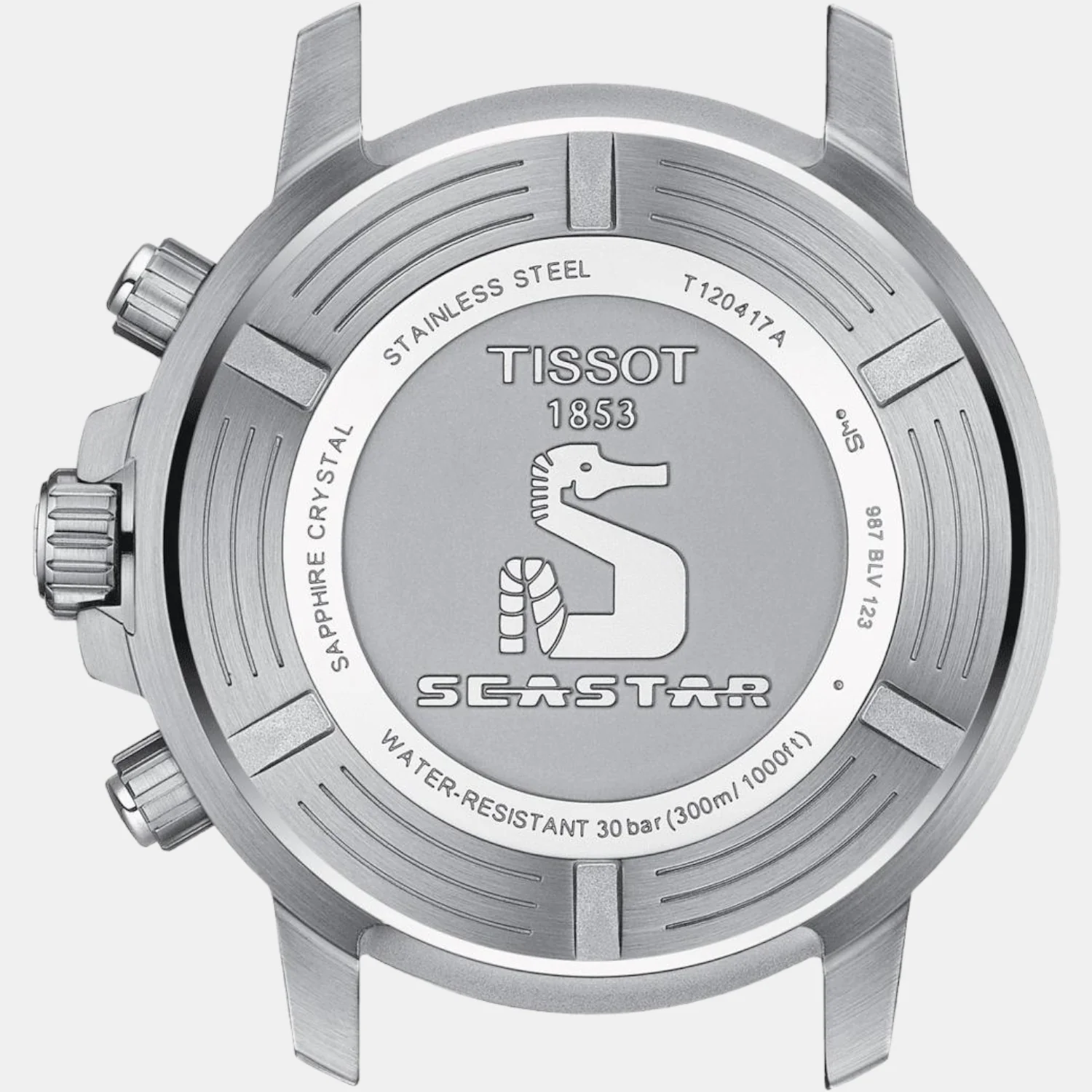 Seastar 1000 Men Quartz Black Dial Chronograph Stainless Steel Watch T1204171105101 - Image 3
