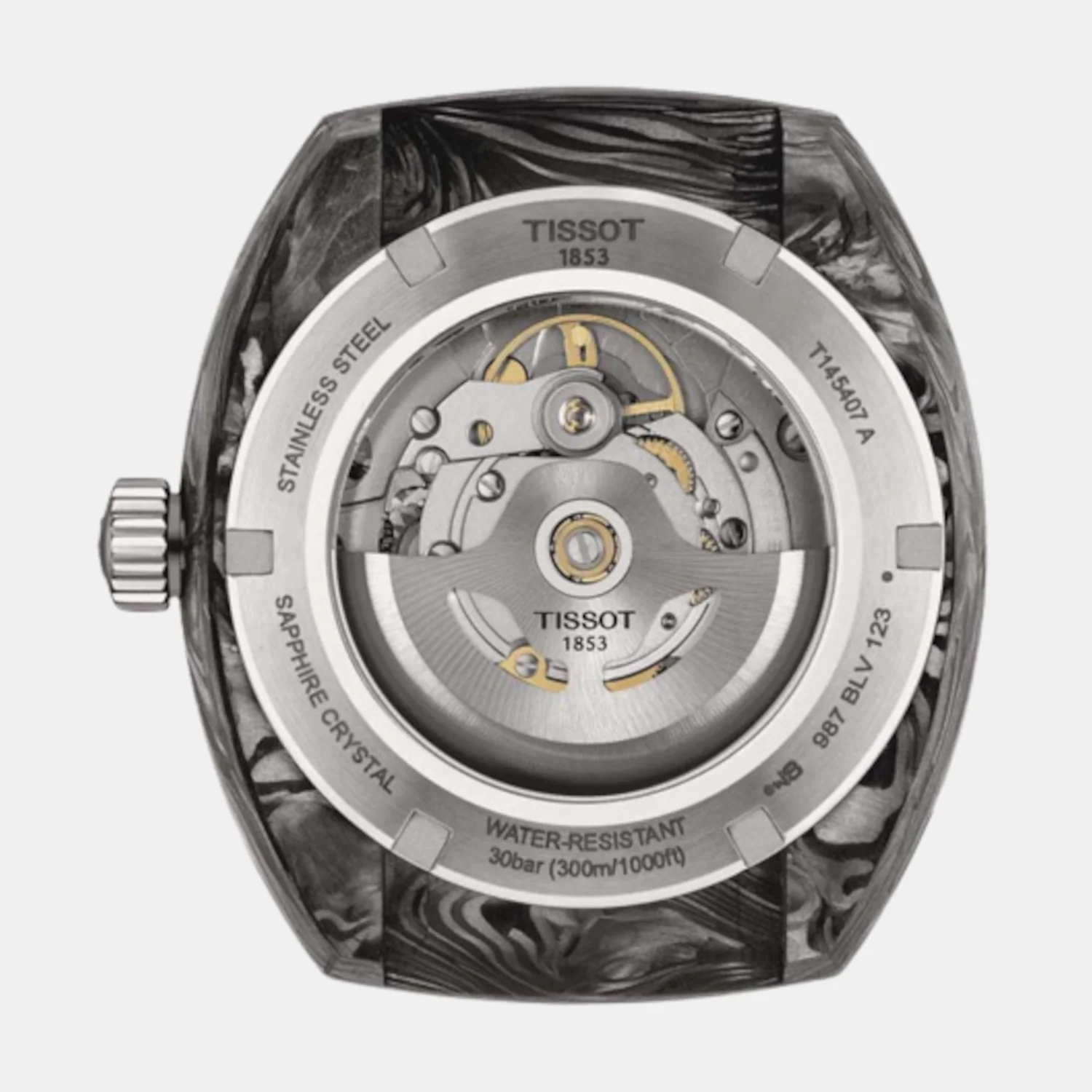 Sideral S Men Automatic Black Dial Analog Rubber Watch T1454079705700 - Image 4