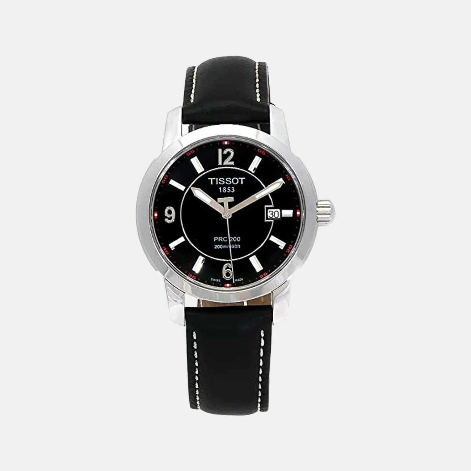 Men Black Analog Leather Watch T0144101605700