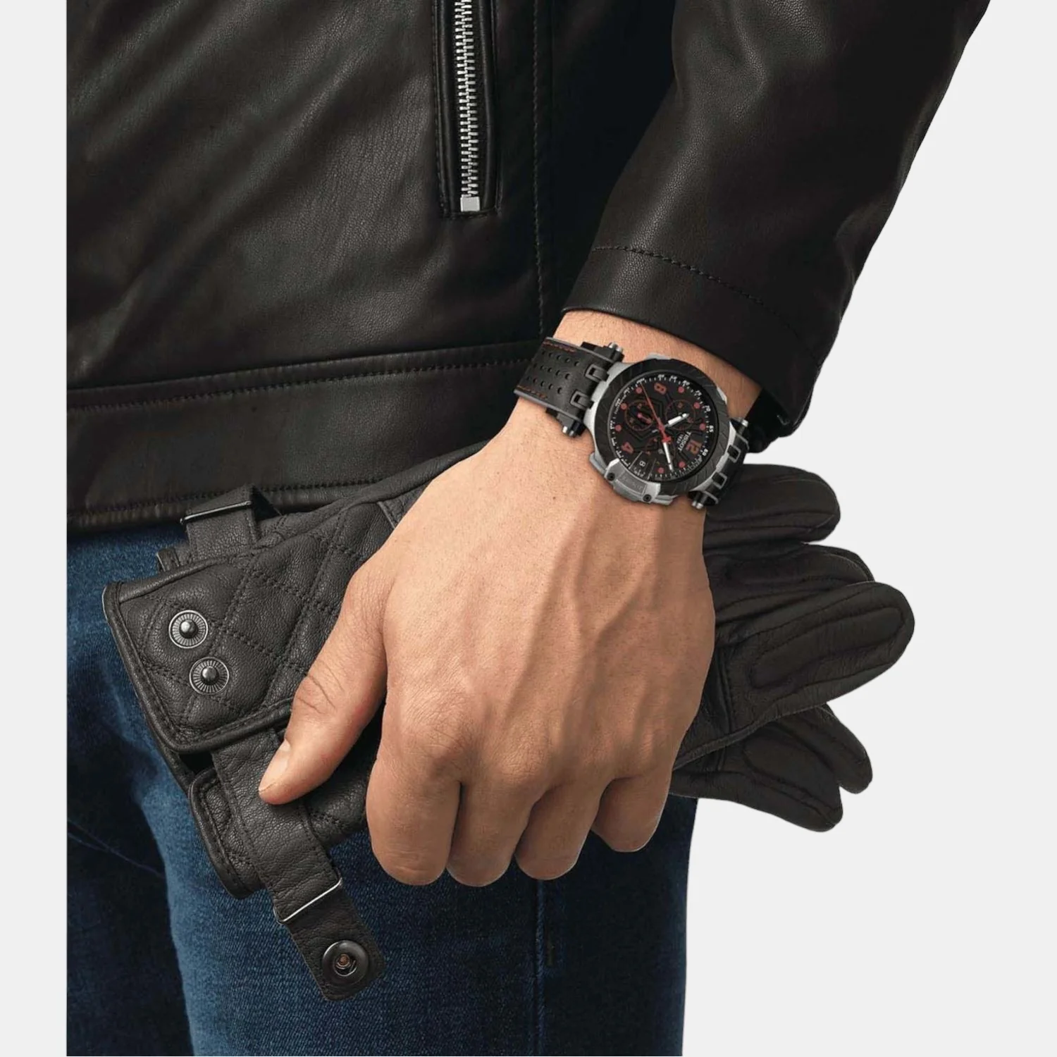 T-Race Men Chronograph Leather Watch T1154172705701 - Image 4