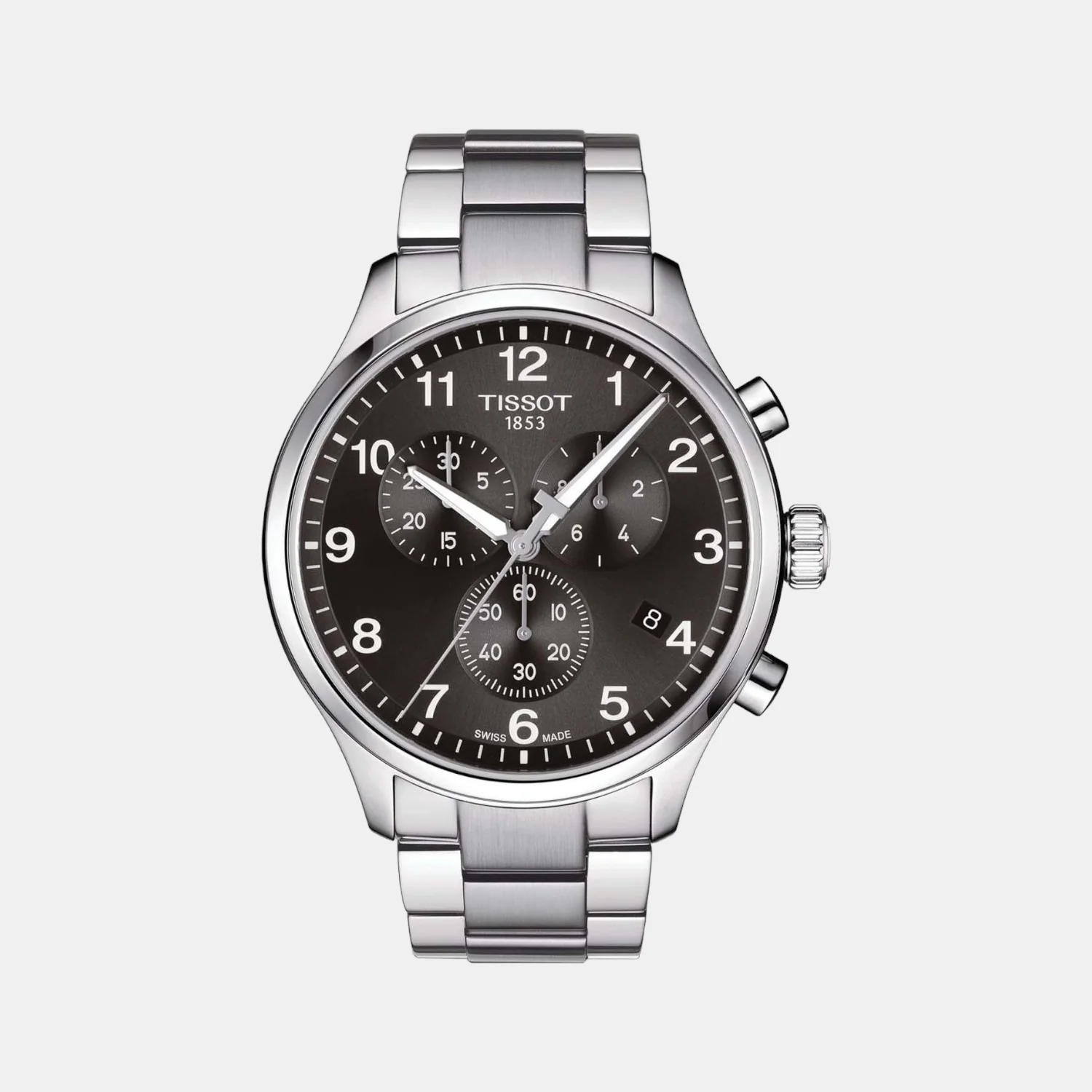 Tissot XL Men Quartz Black Dial Chronograph Stainless Steel Watch T1166171105701