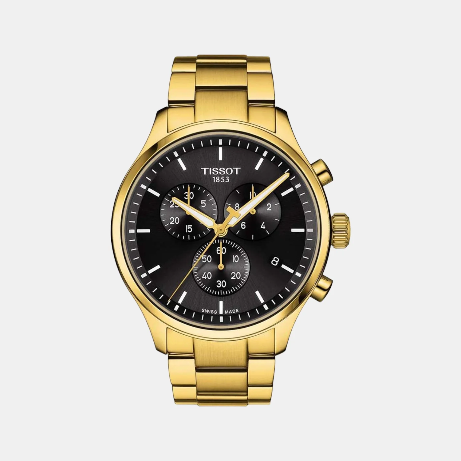 Chrono Xl Men Quartz Black Dial Chronograph Stainless Steel Watch T1166173305100