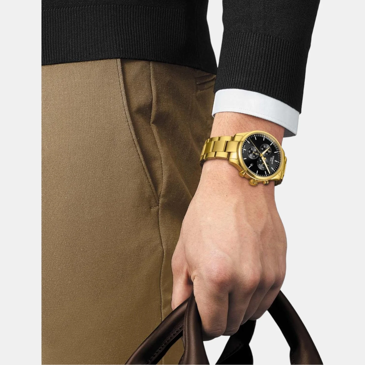 Chrono Xl Men Quartz Black Dial Chronograph Stainless Steel Watch T1166173305100 - Image 4