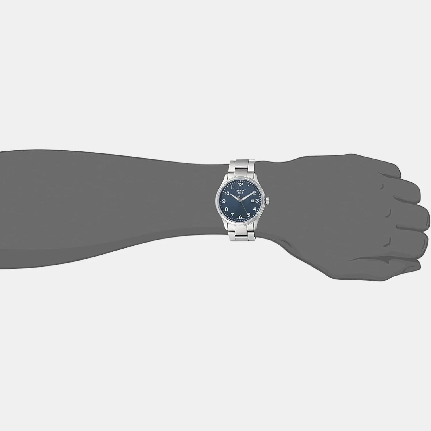 Tissot Gentleman Men Quartz Blue Dial Analog Stainless Steel Watch T1164101104700 - Image 2
