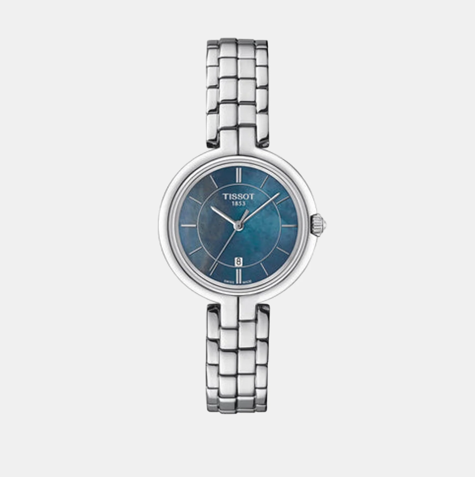 Flamingo Women Quartz Blue Dial Analog Stainless Steel Watch T0942101112100