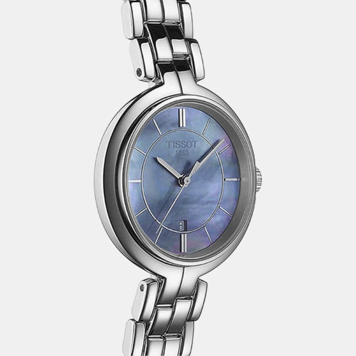Flamingo Women Quartz Blue Dial Analog Stainless Steel Watch T0942101112100 - Image 2