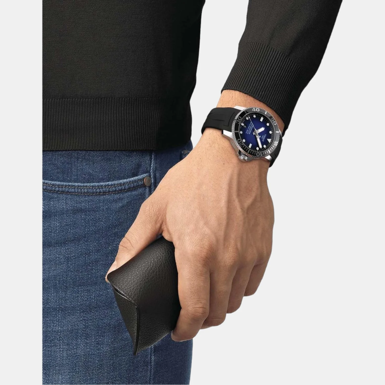 Seastar Men Automatic Blue Dial Analog Rubber Watch T1204071704100 - Image 5
