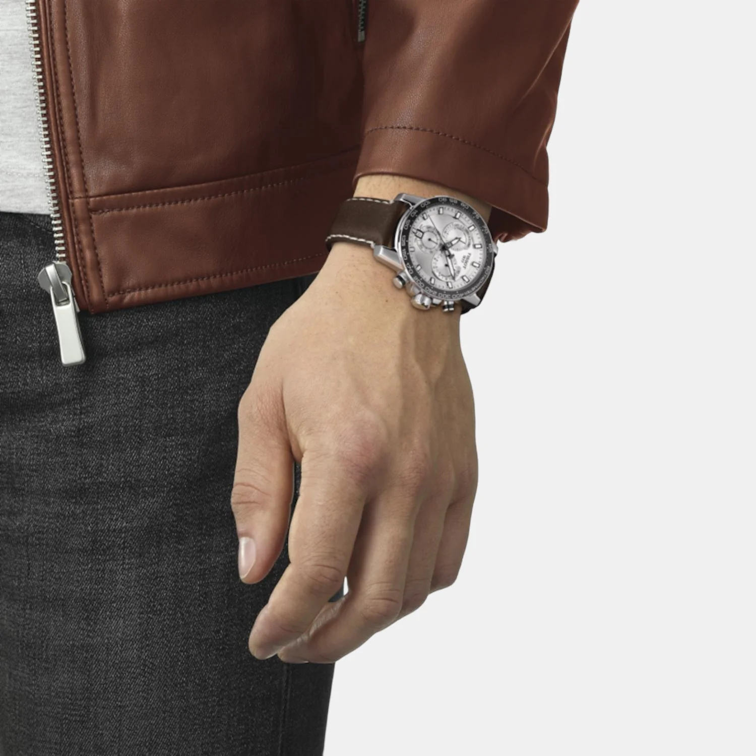 Supersport Chrono Men Chronograph Leather Watch T1256171603100 - Image 4