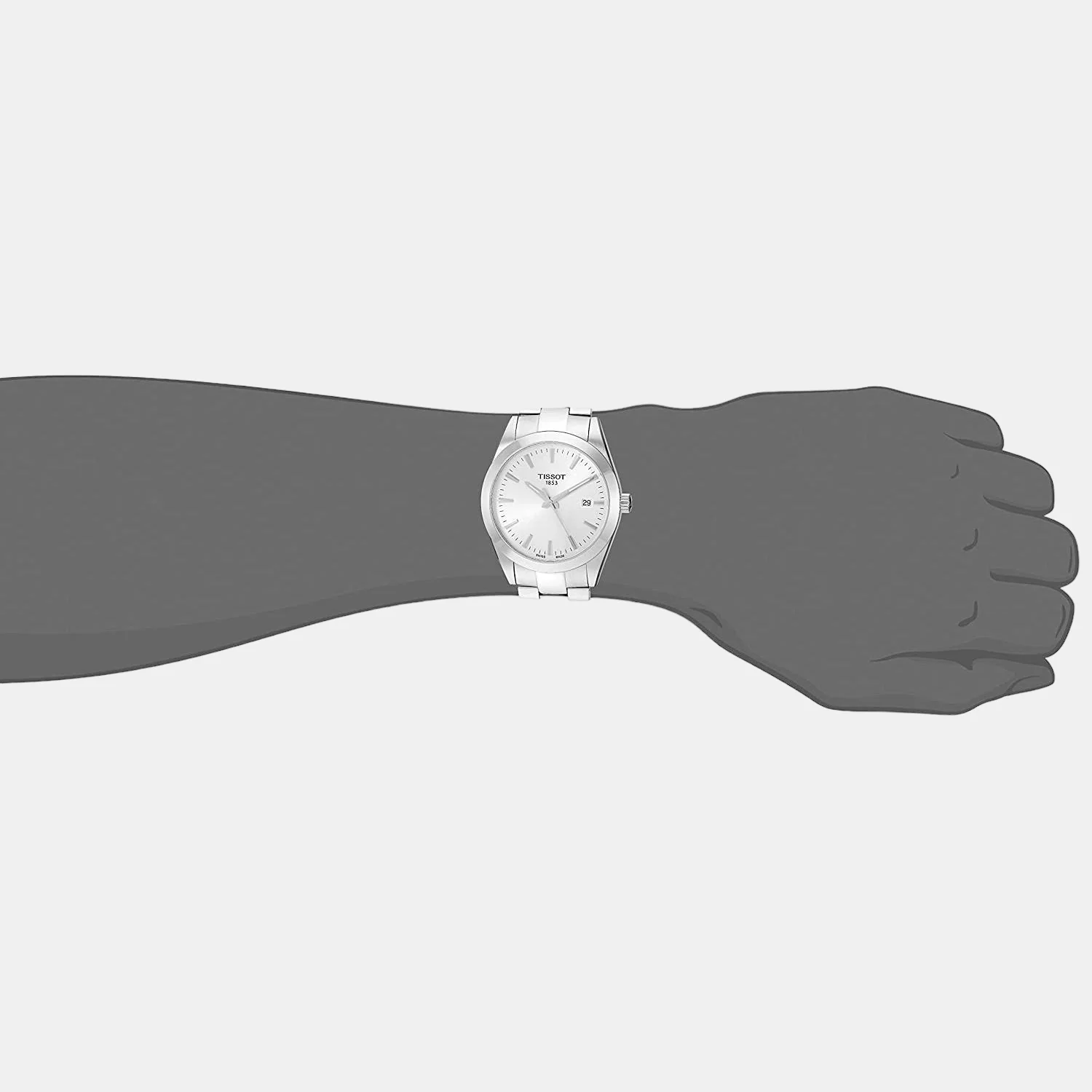 Gentleman Men Analog Stainless Steel Watch T1274101103100 - Image 4