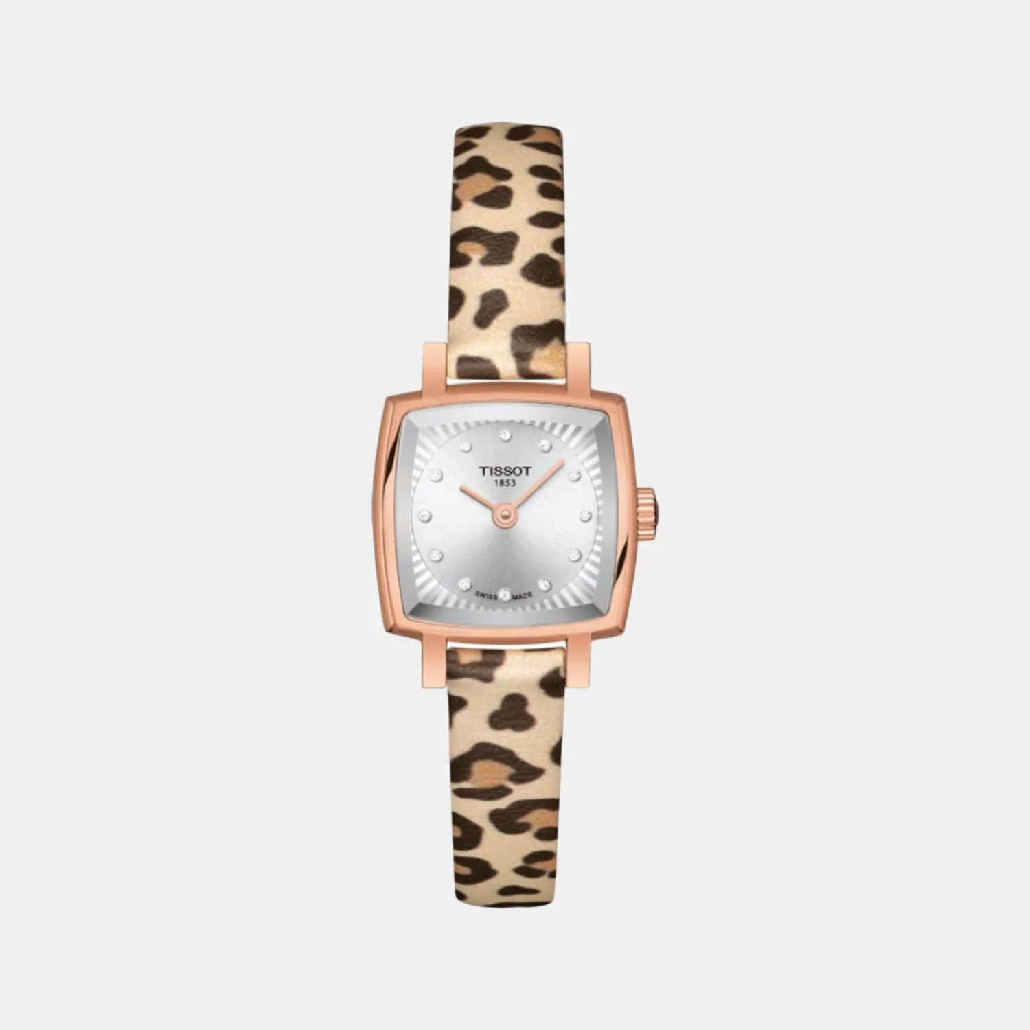 Women Silver Analog Leather Watch T0581093703600