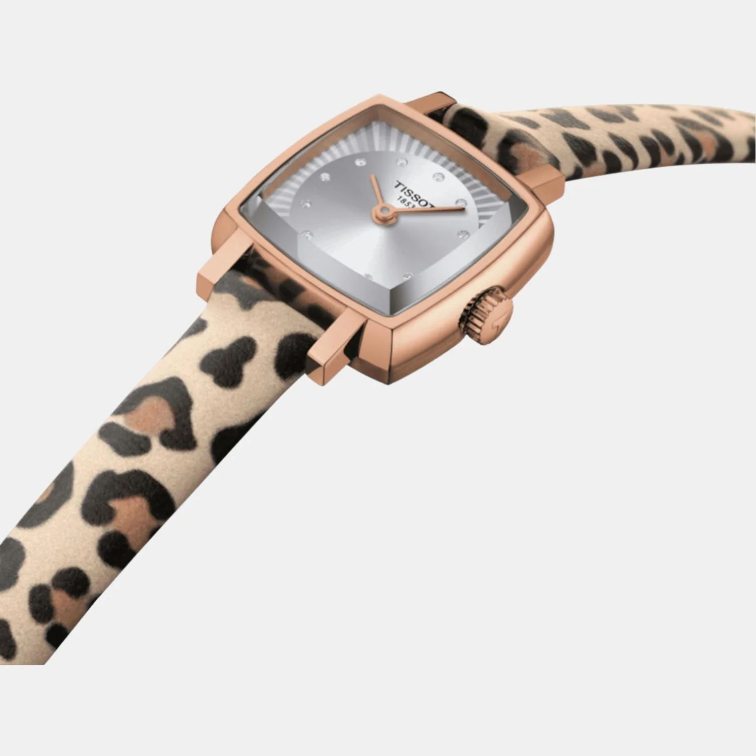 Women Silver Analog Leather Watch T0581093703600 - Image 3