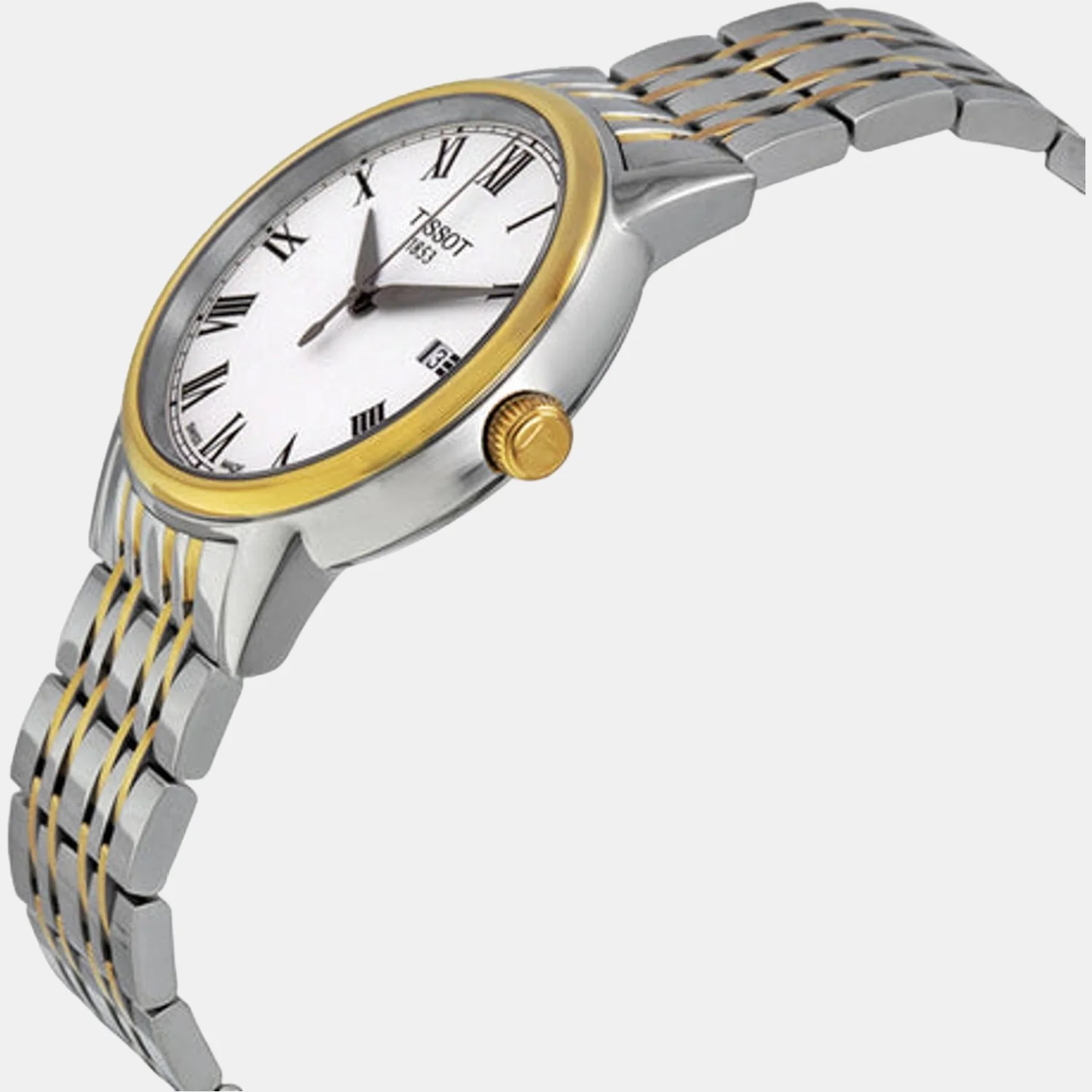 Men White Analog Stainless Steel Watch T0854102201300 - Image 3