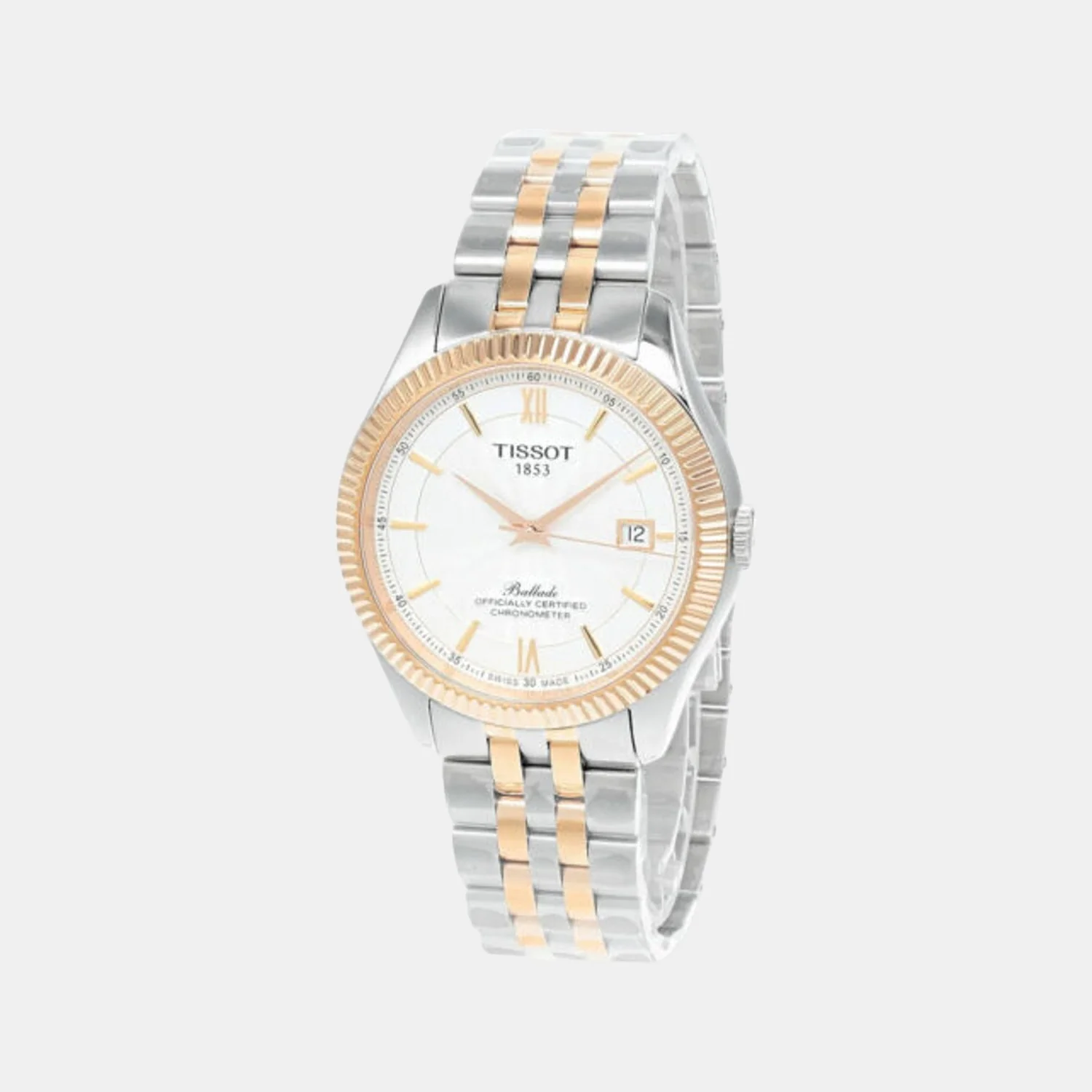 Men White Analog Stainless Steel Watch T1084082227800