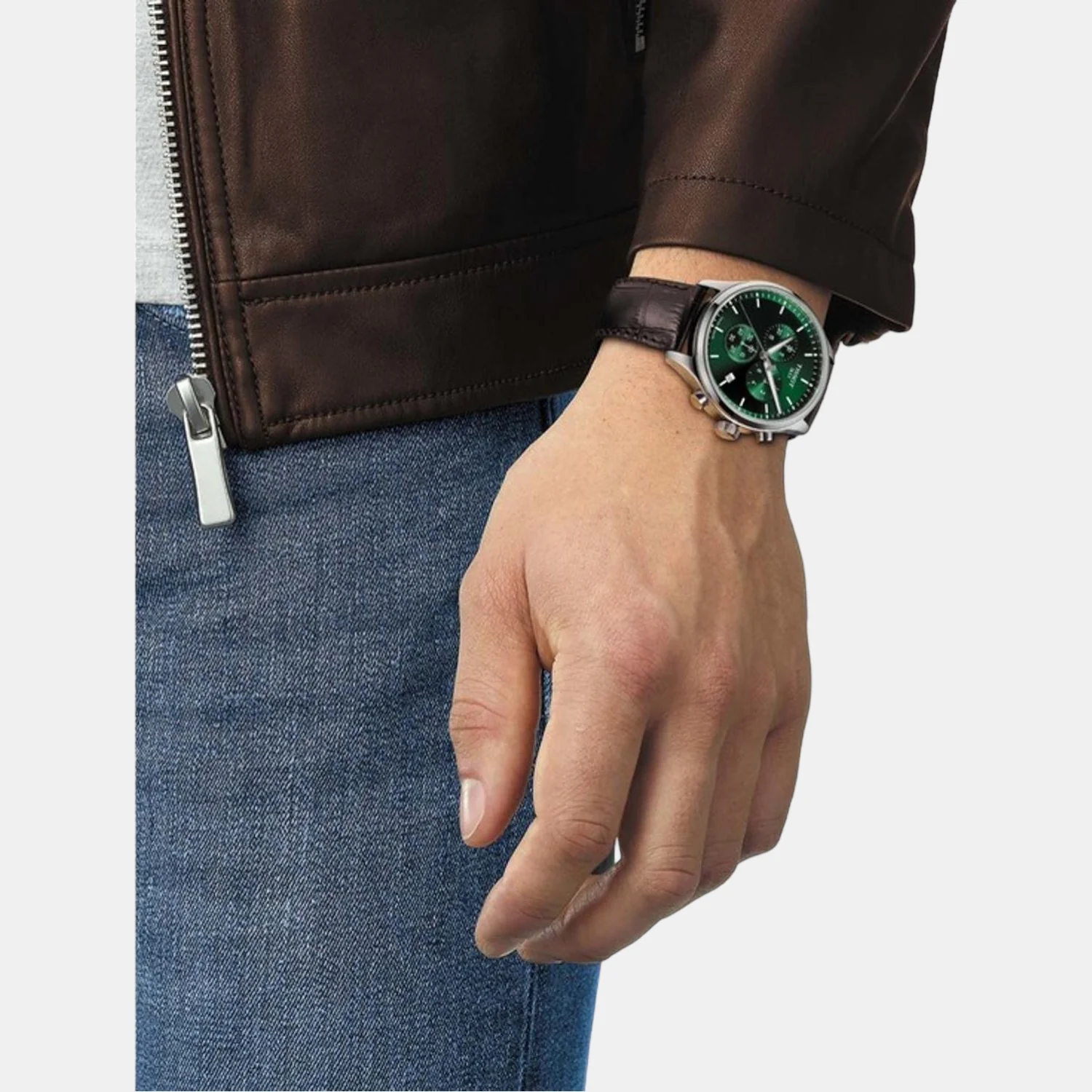 Chrono Xl Men Leather Watch T1166171609100 - Image 4